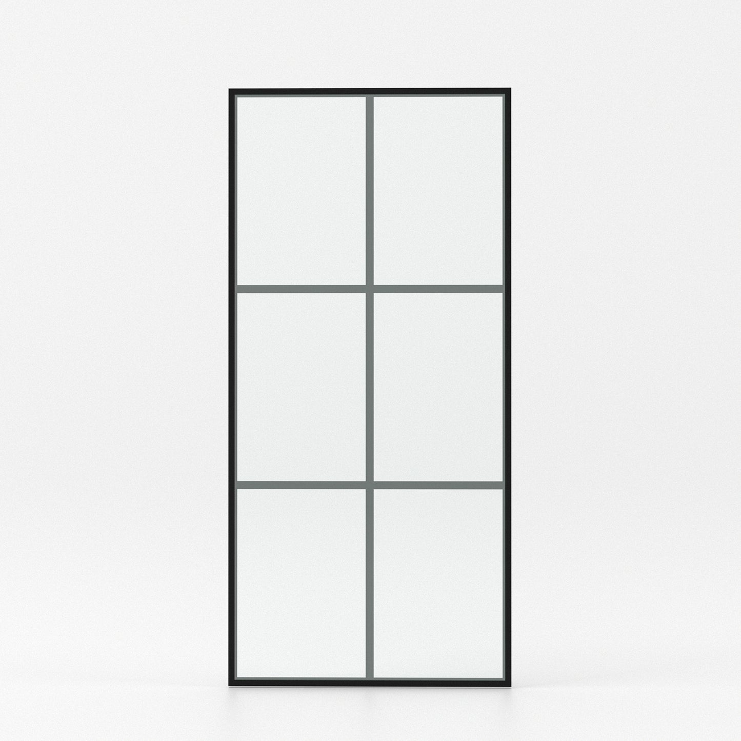 Nyssa 34 in. W x 72 in. H Framed Fixed Shower Screen Door in Matte Black with 5/16 in. (8mm) Tempered Glass