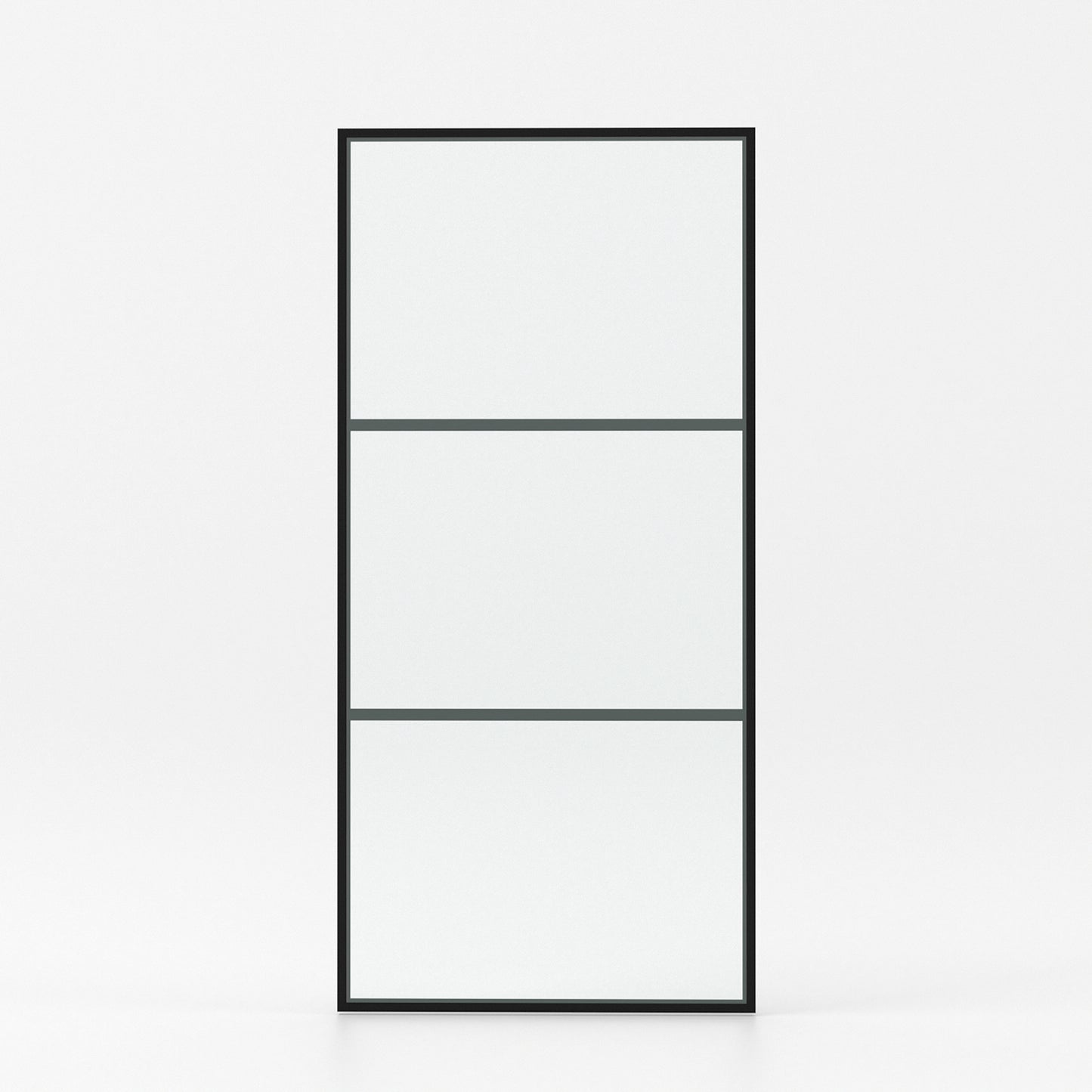 Nyssa 34 in. W x 72 in. H Framed Fixed Shower Screen Door in Matte Black with 5/16 in. (8mm) Tempered Glass
