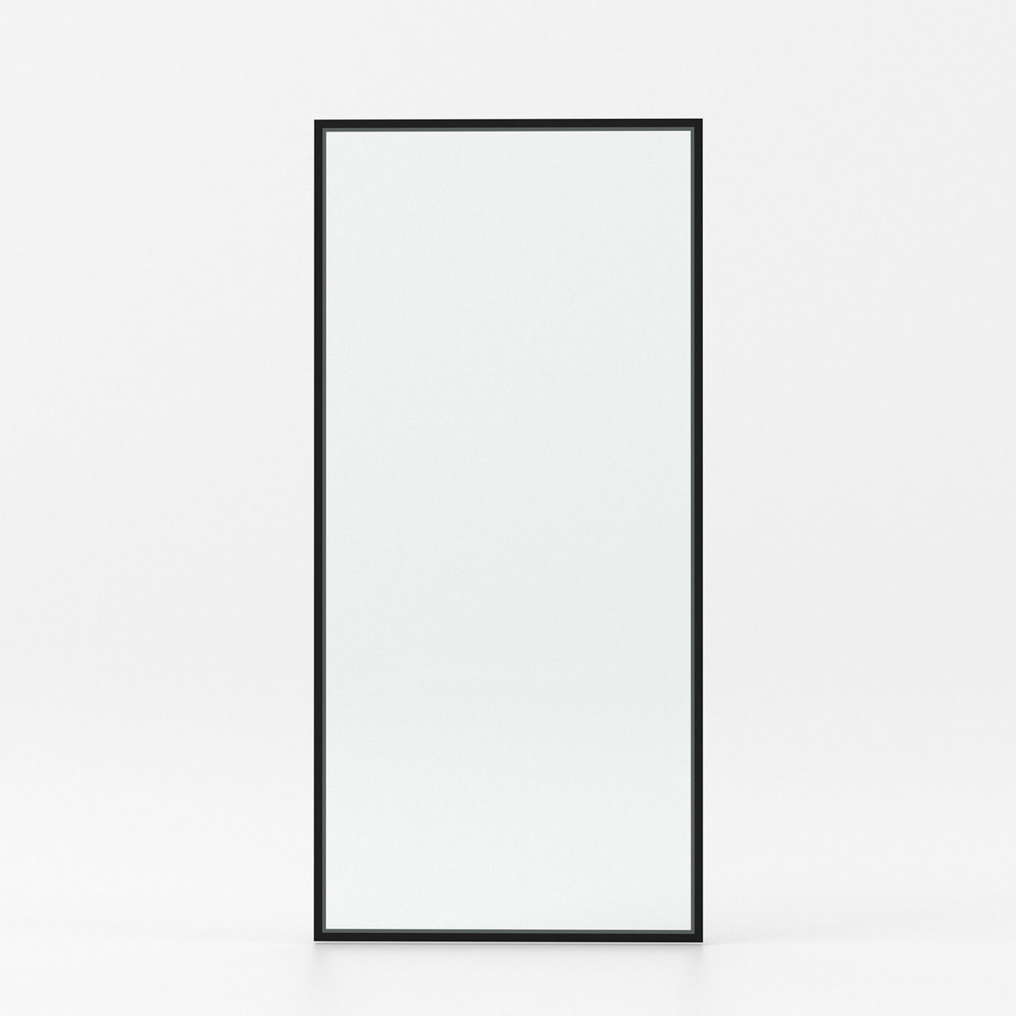 Nyssa 34 in. W x 72 in. H Framed Fixed Shower Screen Door in Matte Black with 5/16 in. (8mm) Tempered Glass