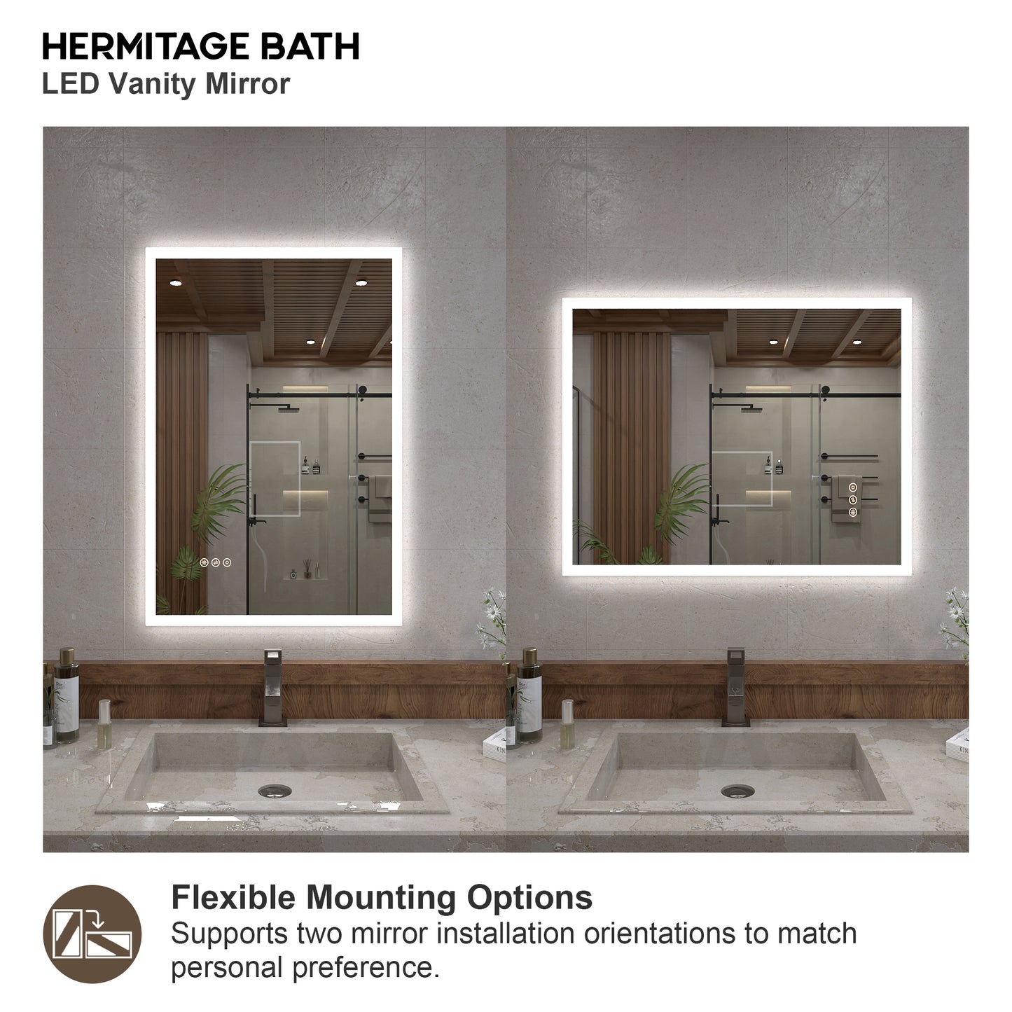Musci 22 in. W x 30 in. H Rectangular Frameless LED Wall Bathroom Vanity Mirror