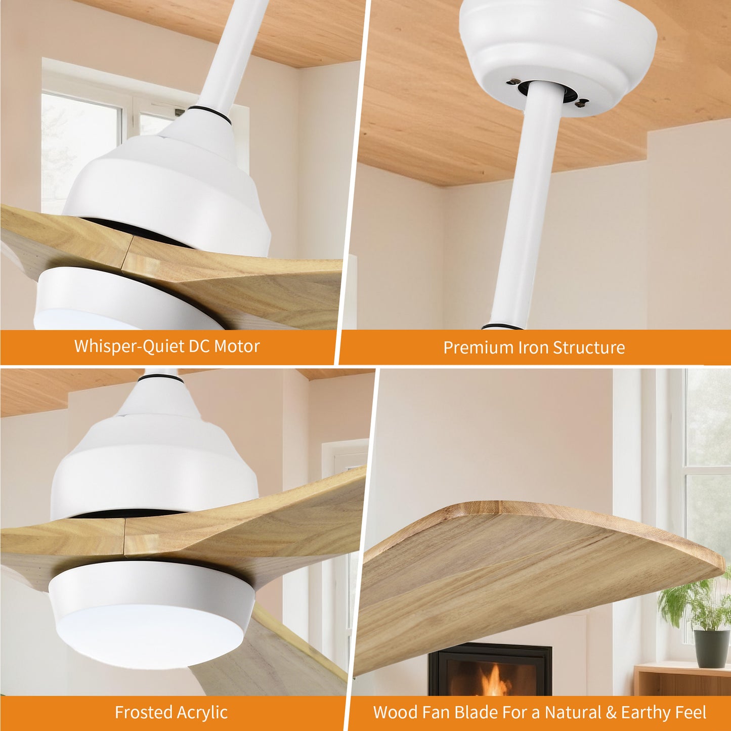 Taimei Helio 52 in. Downrod Modern Ceiling Fan with Dimmable LED with Remote Included DC Motor 15_70f7995a-e057-4493-ba7e-2ae1e5f566cb
