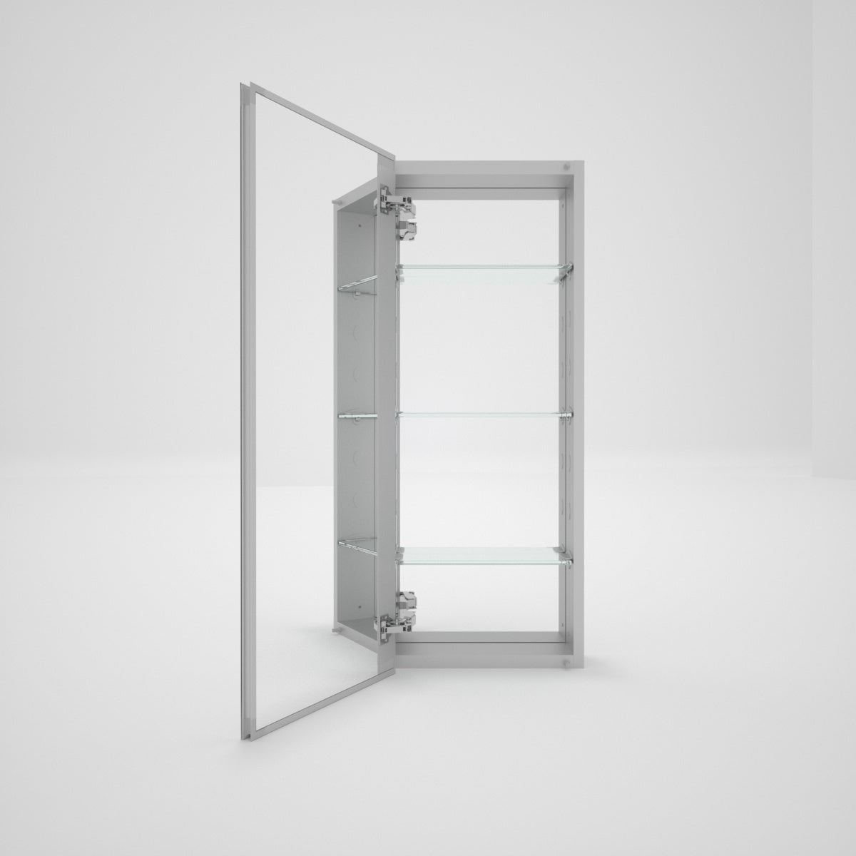 VERGE 15 in. x 36 in. Frameless Recessed or Surface-Mount Beveled Single Mirror Bathroom Medicine Cabinet Chrome 2 1_6a4760f6-4bf1-4cfe-9f86-972883b4016c