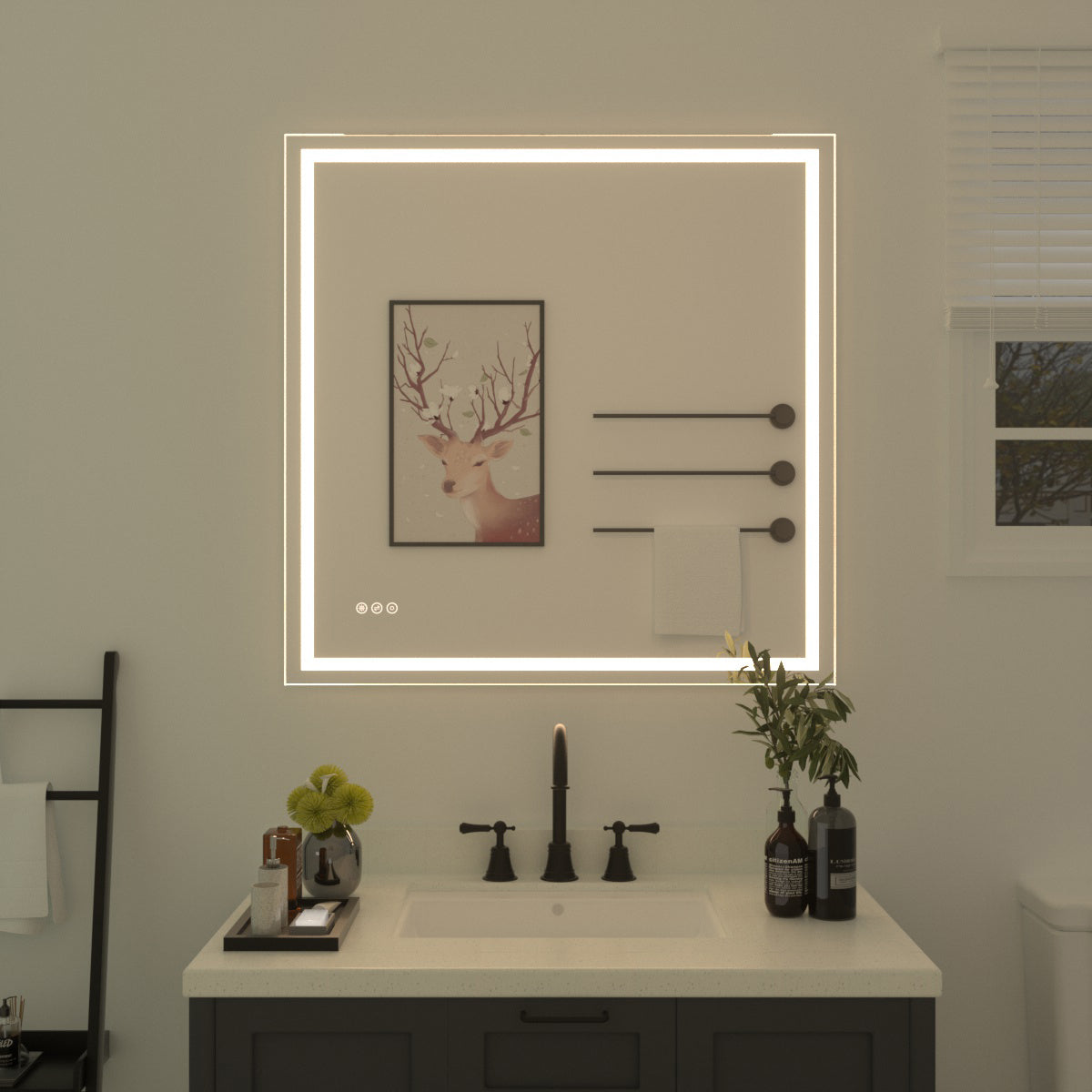 Niveal LMT Series Rectangular Frameless LED Wall Bathroom Vanity Mirror