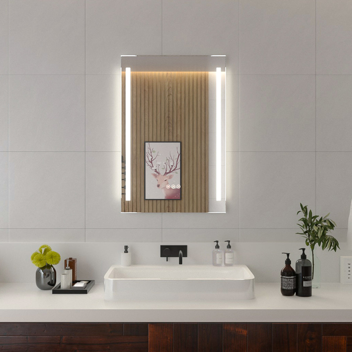 Niveal LMI02 Series Rectangular Frameless LED Wall Bathroom Vanity Mirror