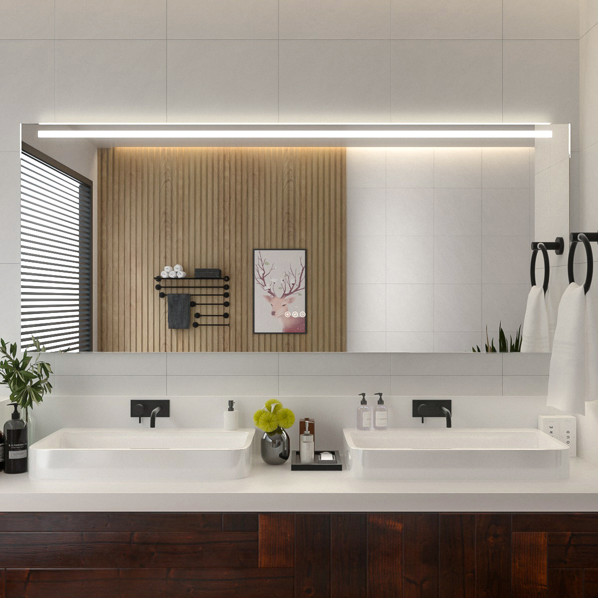Niveal LMI01 Series Rectangular Frameless LED Wall Bathroom Vanity Mirror