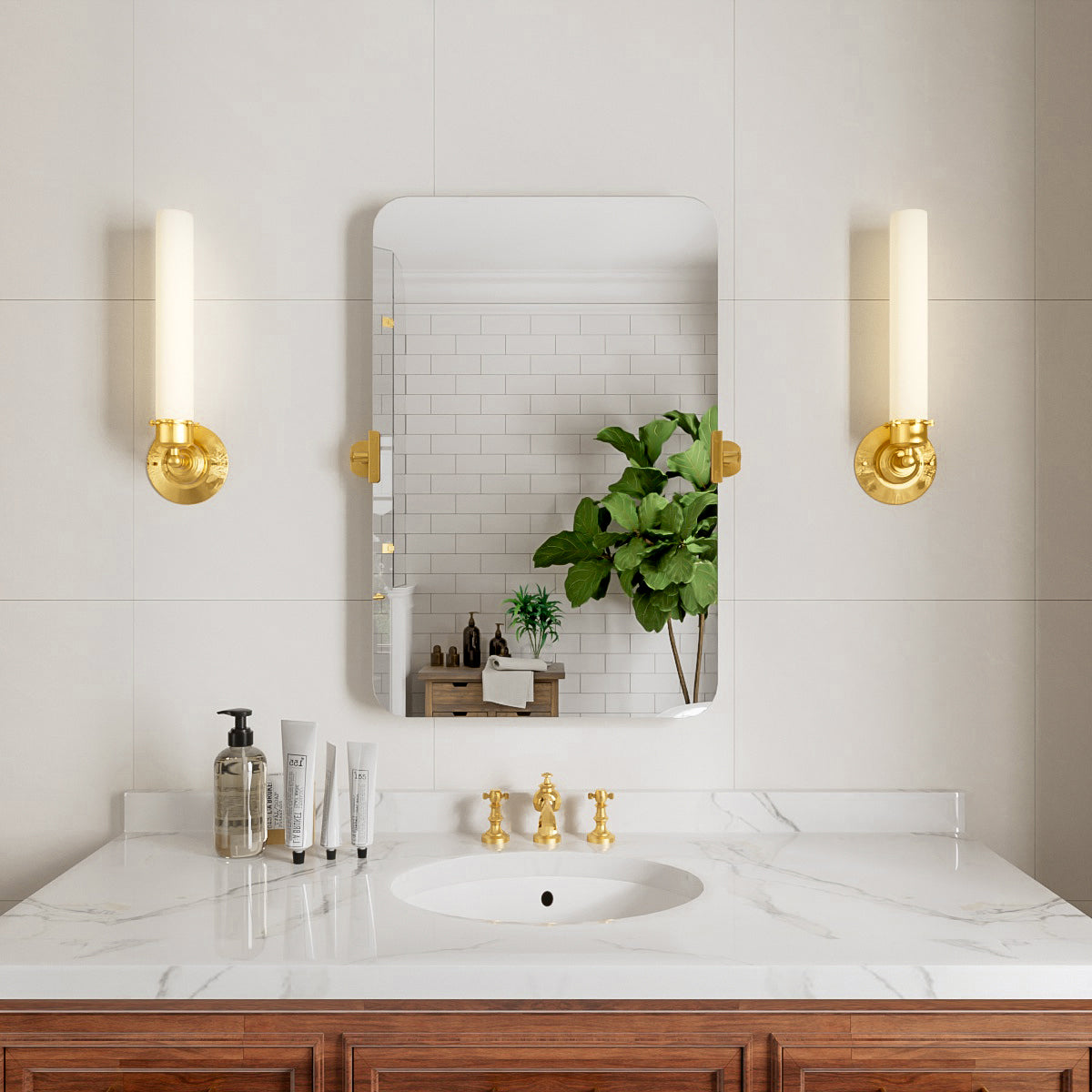 Niveal CM Series Rectangular Framed Tilt Wall Mount Bathroom Vanity Mirror