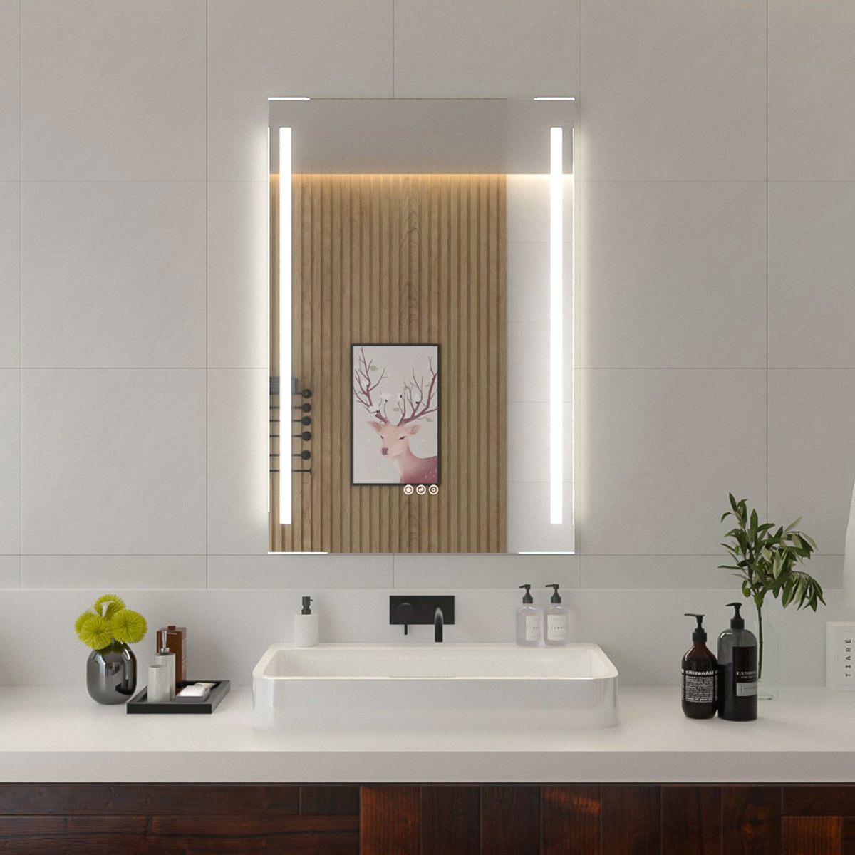 Niveal LMI02 Series Rectangular Frameless LED Wall Bathroom Vanity Mirror
