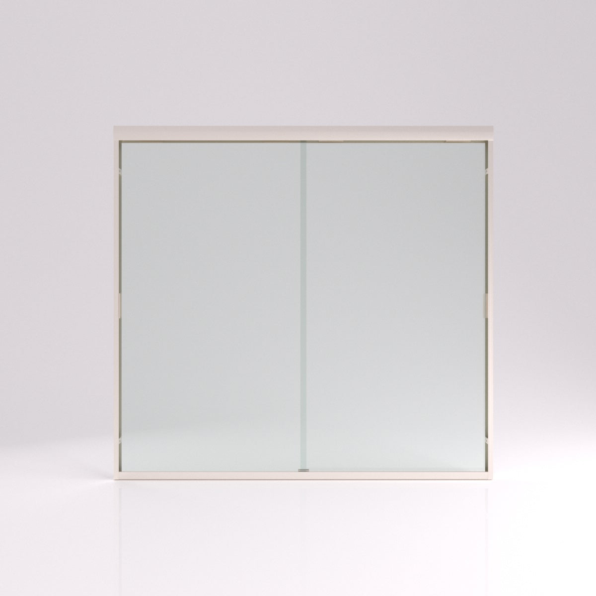 TaiMei 60 in. W x 56 in. H Sliding Semi-Frameless Tub Door with Clear Glass
