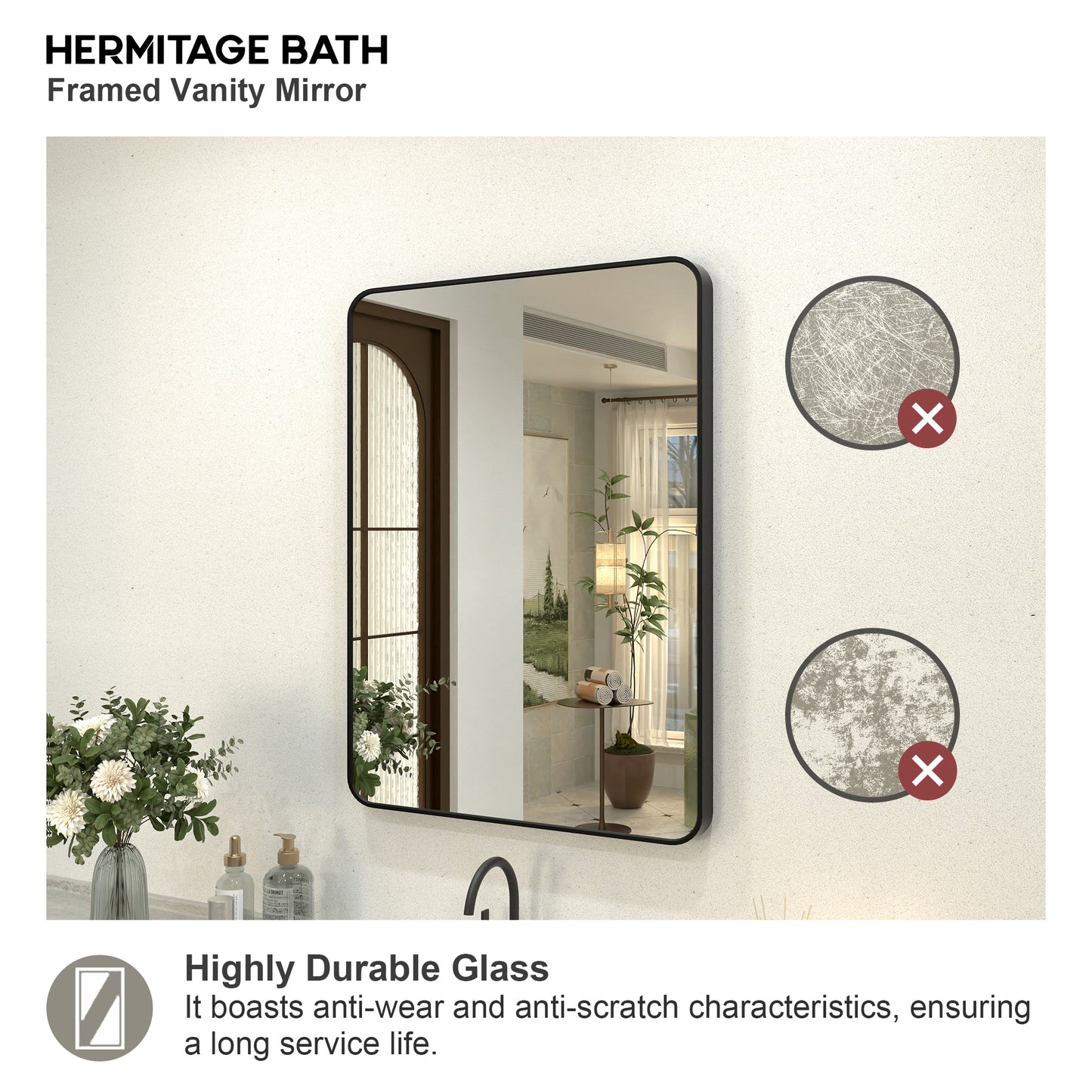 Kielo 24 in. W x 32 in. H Rectangular Framed Wall Bathroom Vanity Mirror in Matte Black