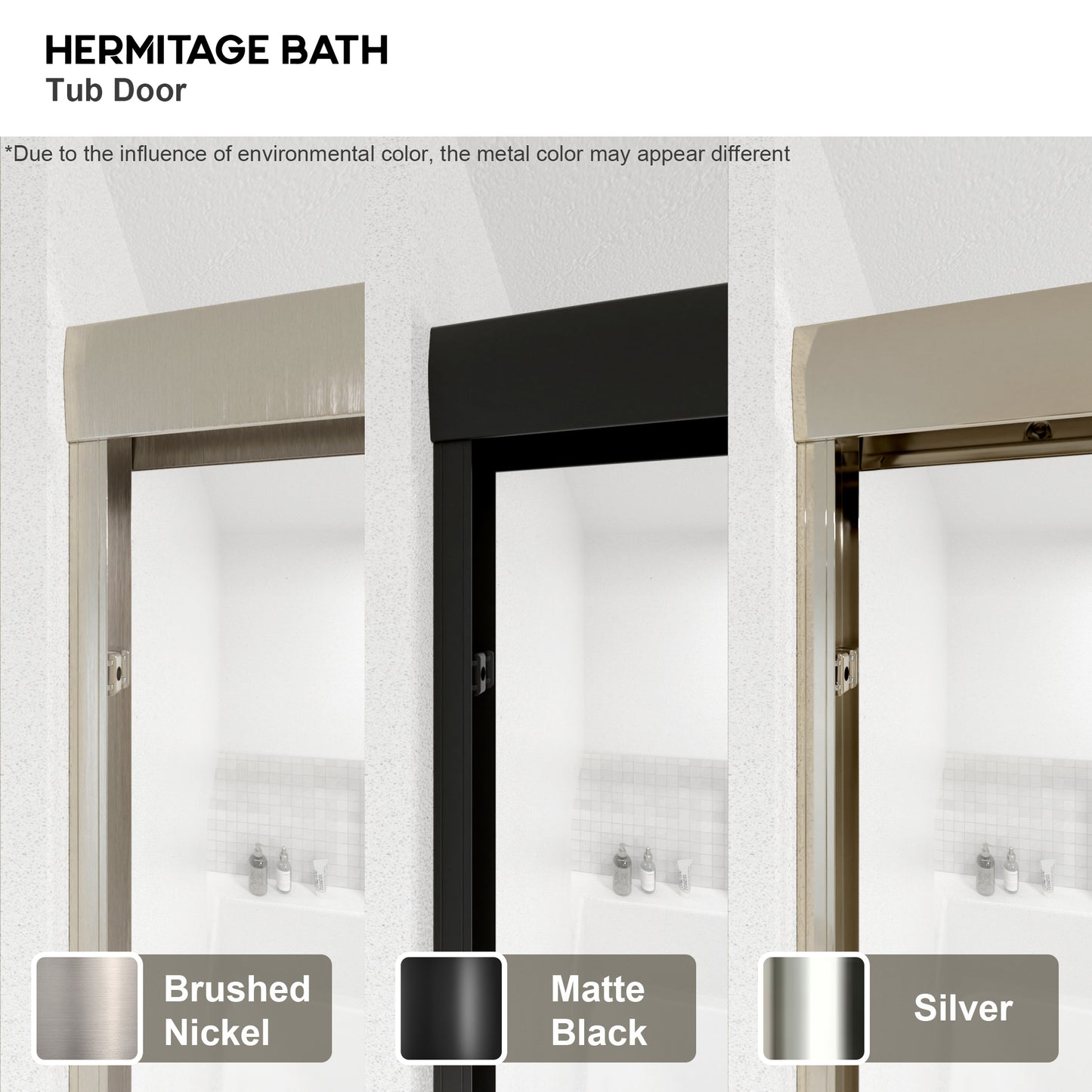 Wish 60 in. W x 56 in. H Sliding Bath Tub Door in Semi Frameless with Clear Glass
