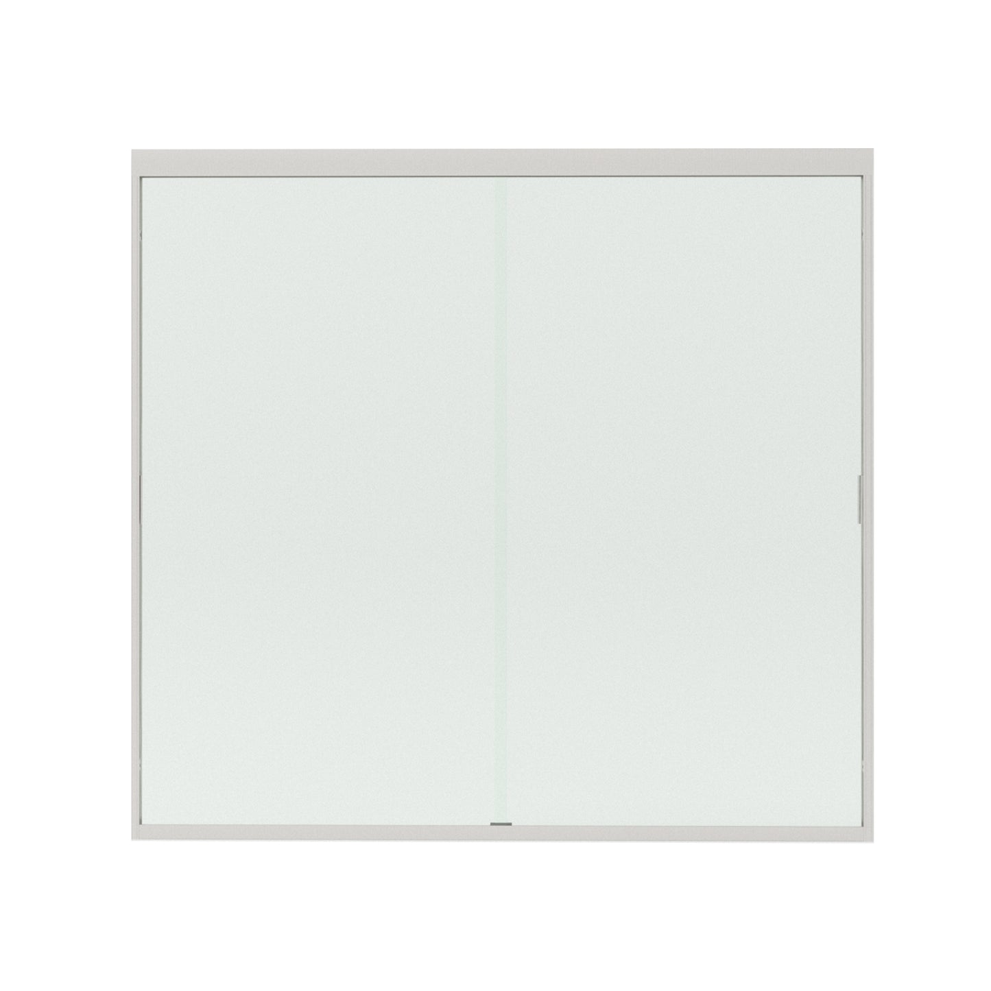 Slate 60 in. W x 56 in. H Semi-Frameless Sliding Tub Door with 1/4 in. Clear Tempered Glass
