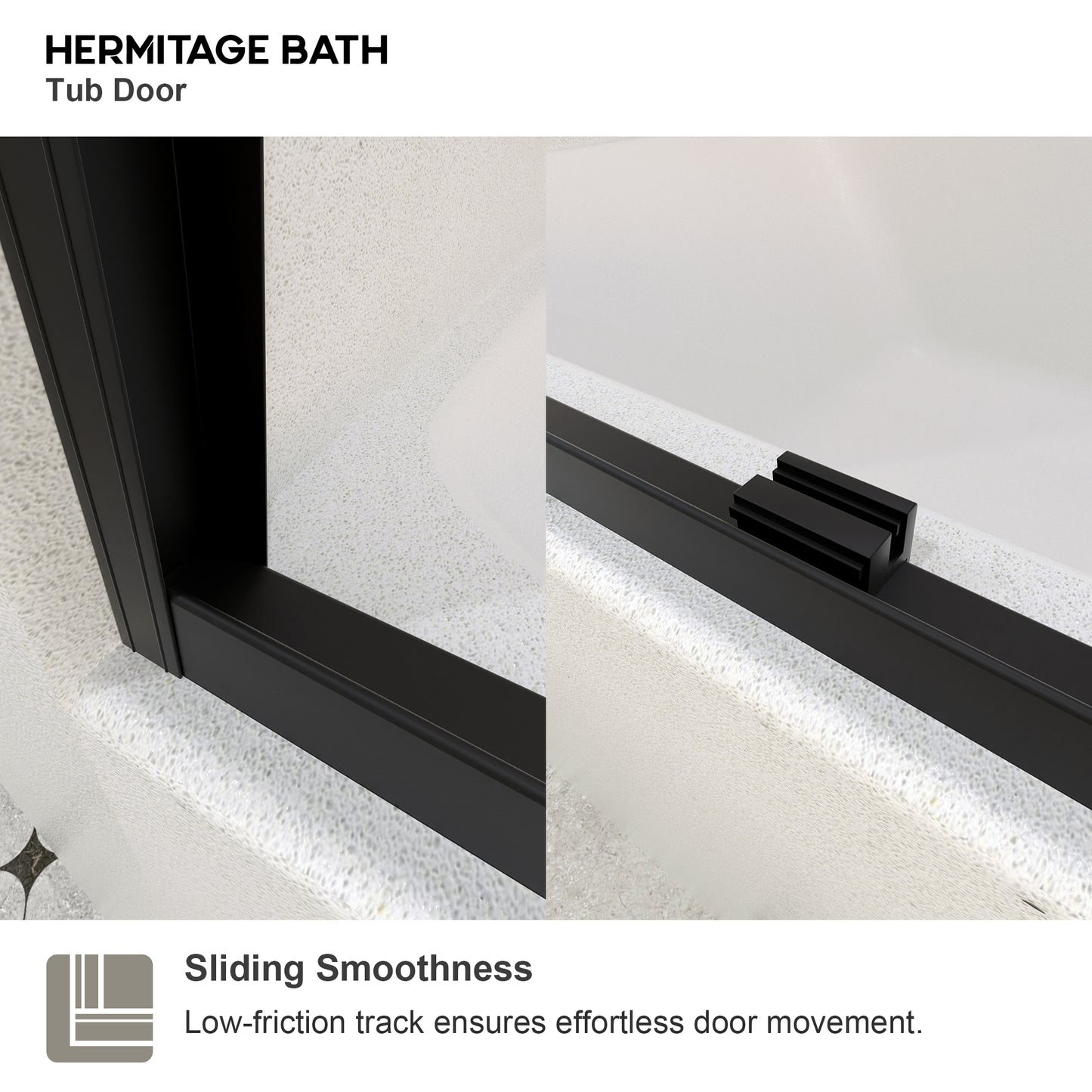 Wish 60 in. W x 56 in. H Sliding Bath Tub Door in Semi Frameless with Clear Glass