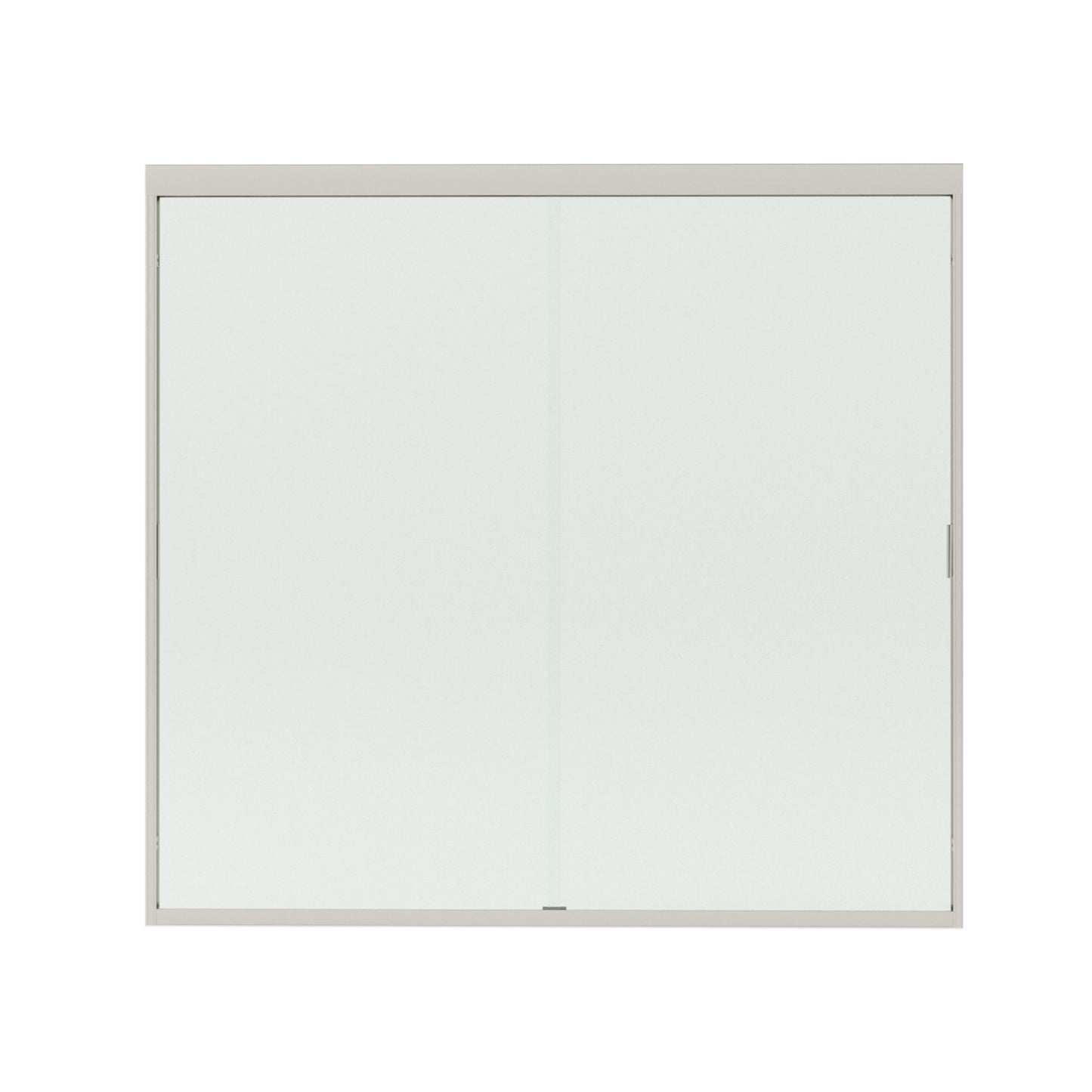 Slate 60 in. W x 56 in. H Semi-Frameless Sliding Tub Door with 1/4 in. Clear Tempered Glass