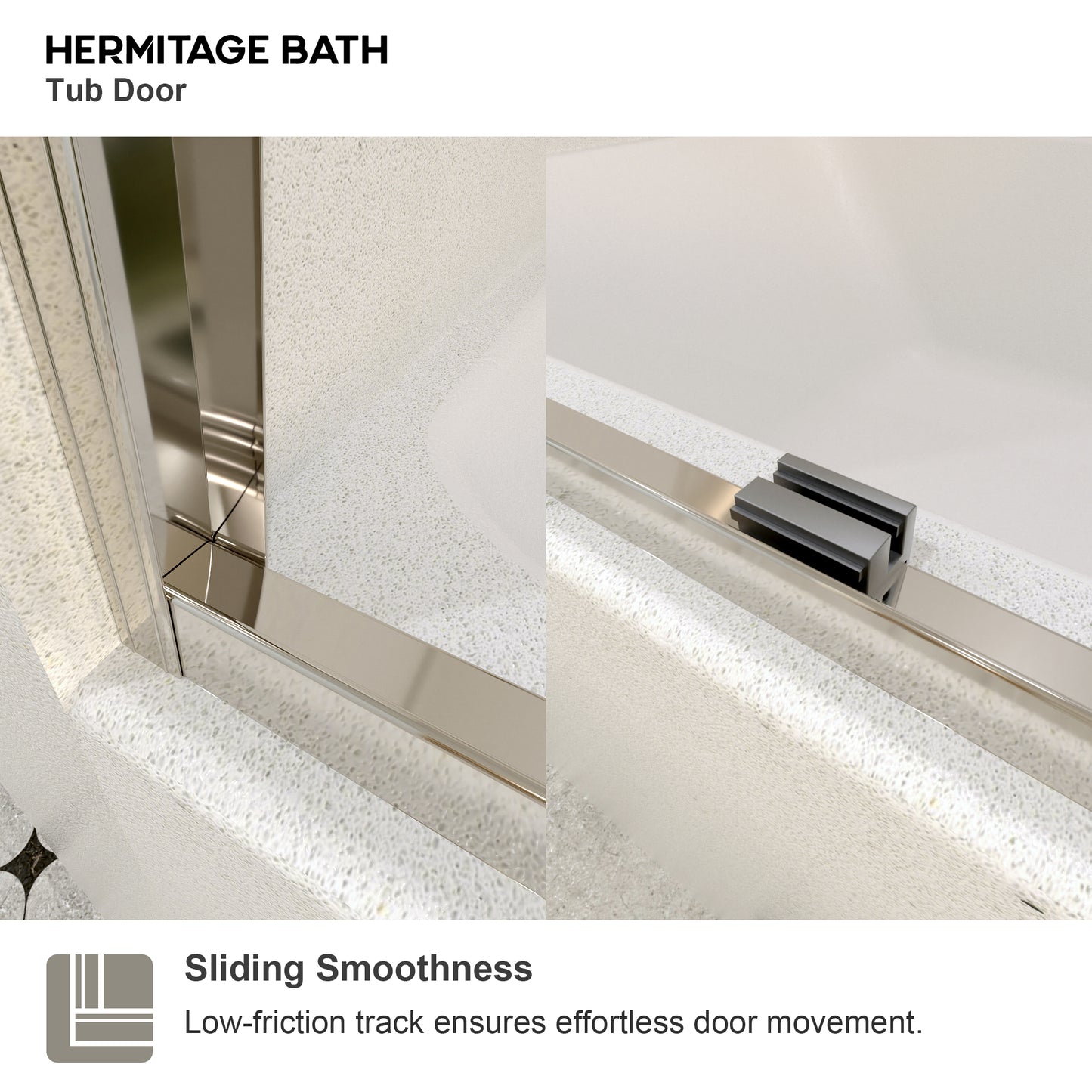 Wish 60 in. W x 56 in. H Sliding Bath Tub Door in Semi Frameless with Clear Glass