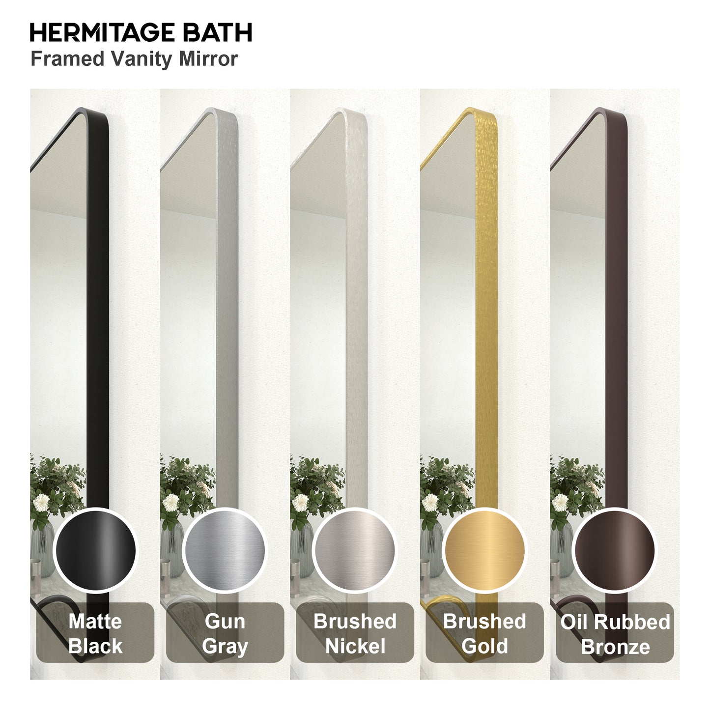 Zyphi 48 in. W x 36 in. H Rectangular Framed Wall Bathroom Vanity Mirror