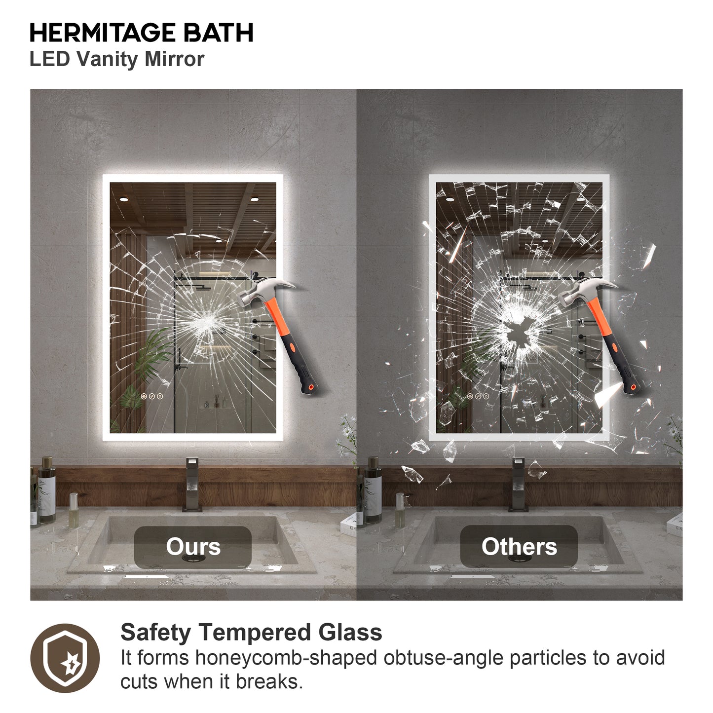 Musci 22 in. W x 30 in. H Rectangular Frameless LED Wall Bathroom Vanity Mirror
