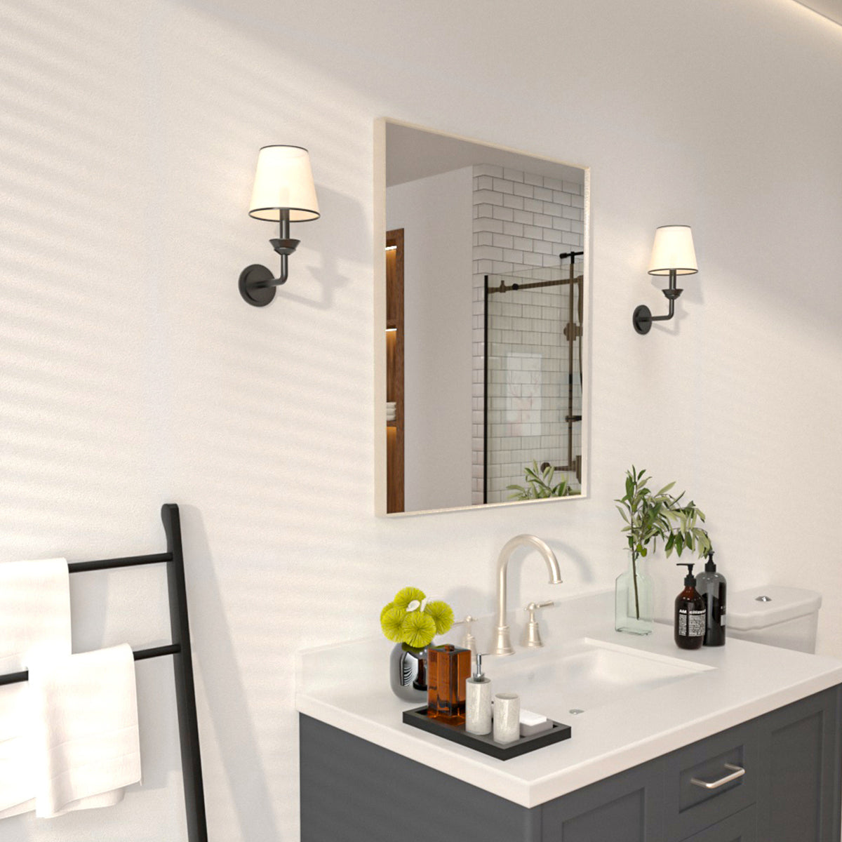 Niveal SE Series Aura Rectangular Framed Wall Bathroom Vanity Mirror