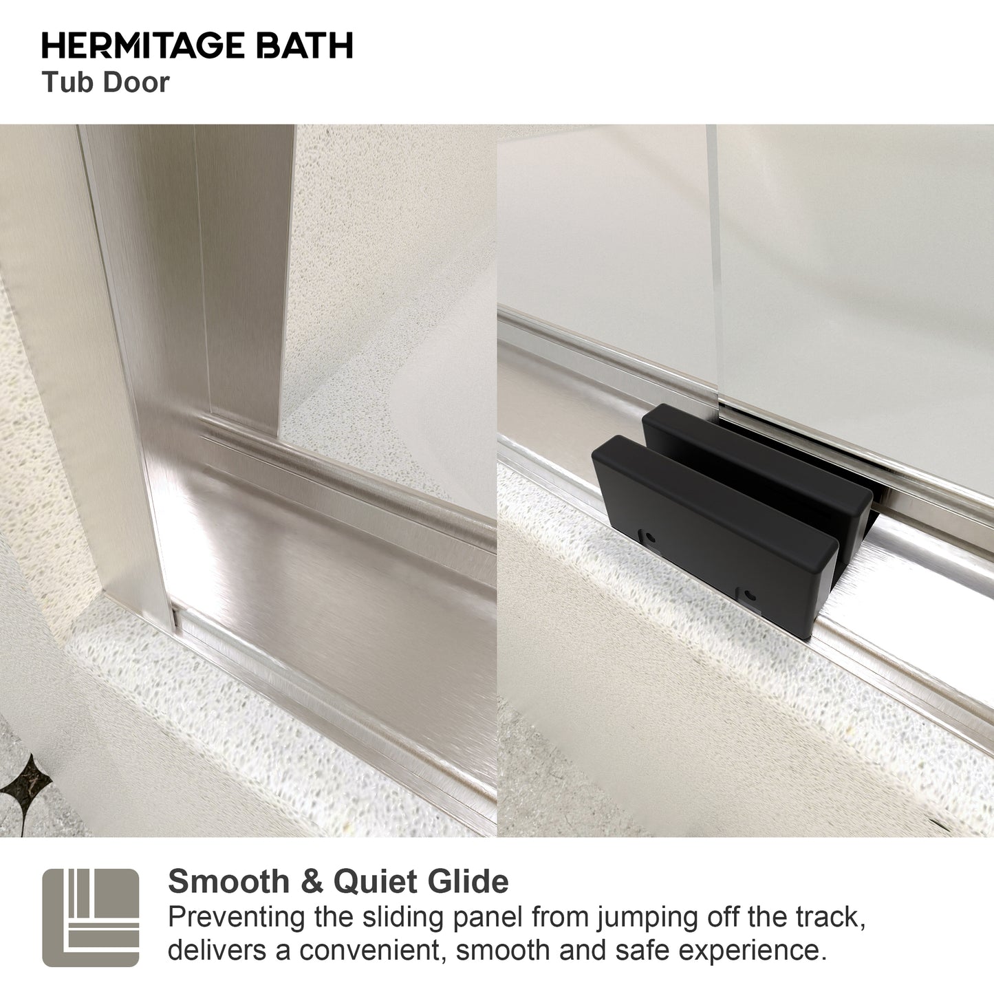 Sivilian 56 in. W x 60 in. H Sliding Bath Tub Door in Semi Frameless with Clear Glass