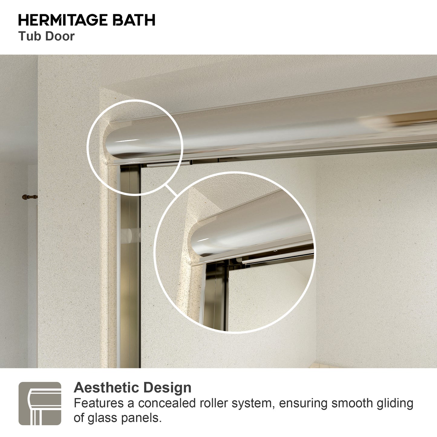 Sivilian 56 in. W x 60 in. H Sliding Bath Tub Door in Semi Frameless with Clear Glass