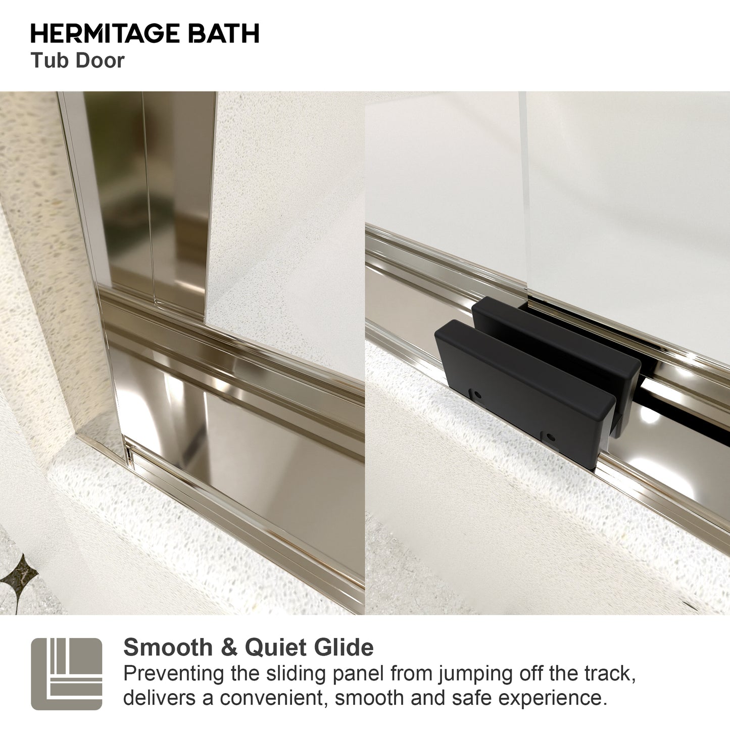 Sivilian 56 in. W x 60 in. H Sliding Bath Tub Door in Semi Frameless with Clear Glass
