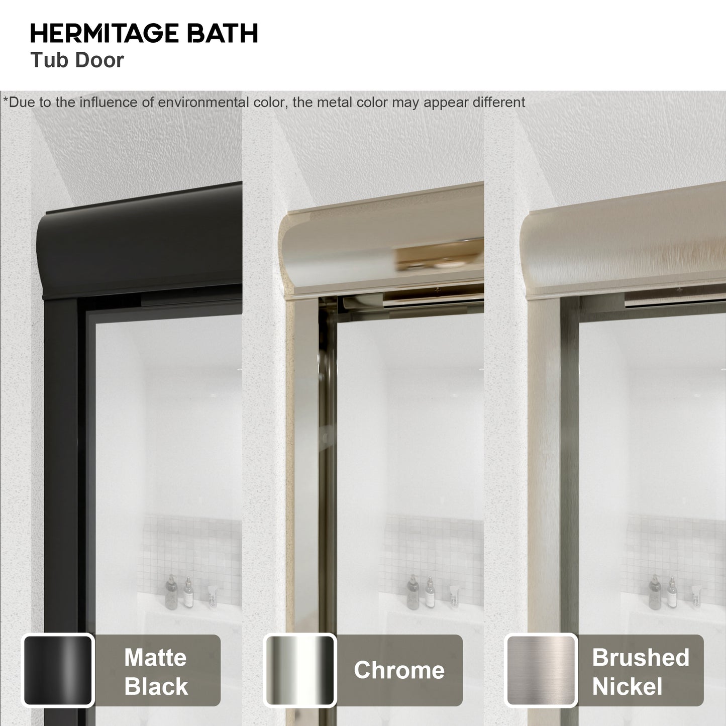 Akoasm 60 in. W x 56 in. H Sliding Bath Tub Door in Semi Frameless with Clear Glass