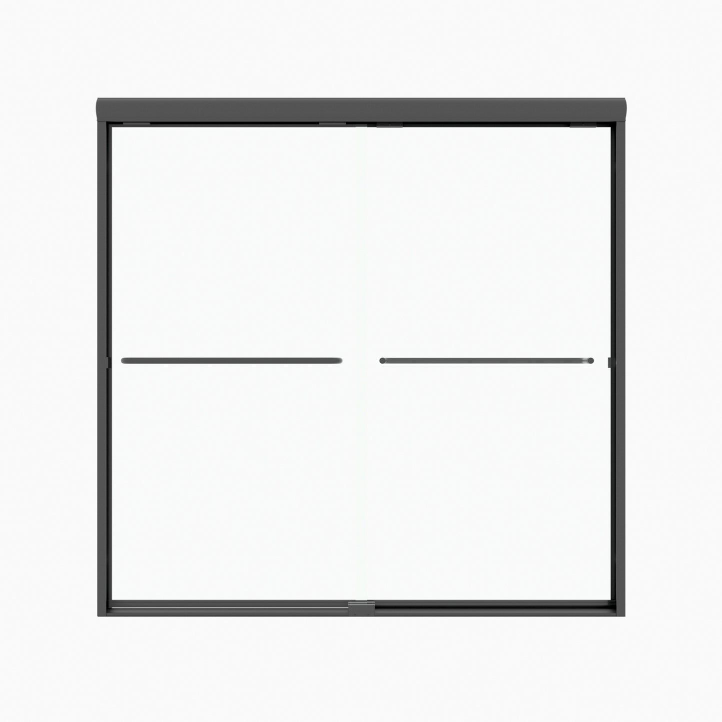 Shine 60 in. W x 56 in. H Semi-Frameless Sliding Tub Door with 1/4 in. Clear Tempered Glass