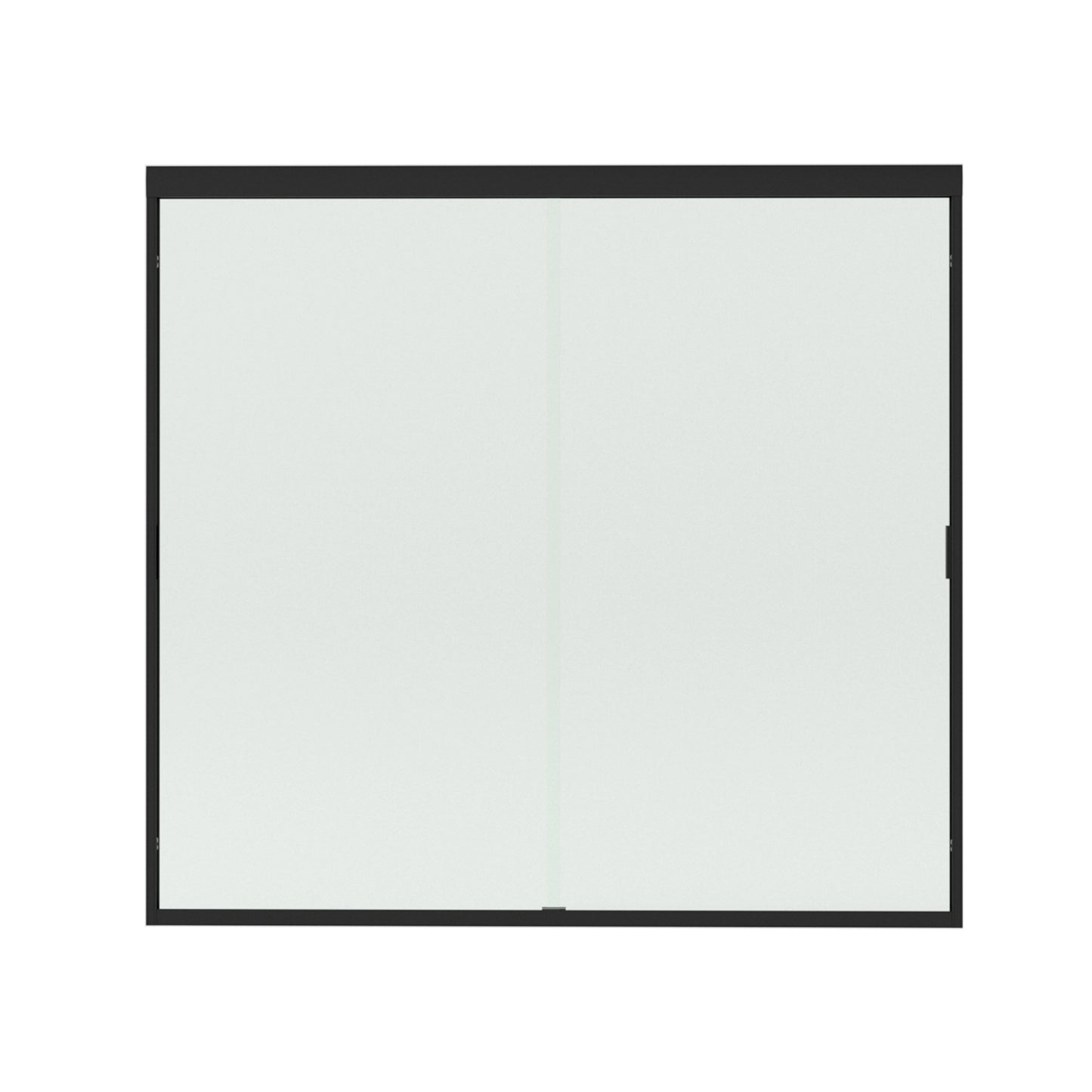 Slate 60 in. W x 56 in. H Semi-Frameless Sliding Tub Door with 1/4 in. Clear Tempered Glass