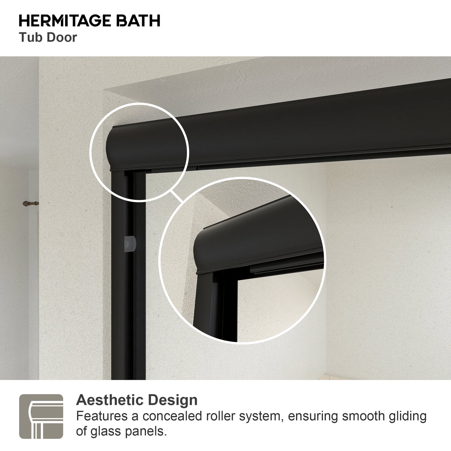 Akoasm 60 in. W x 56 in. H Sliding Bath Tub Door in Semi Frameless with Clear Glass