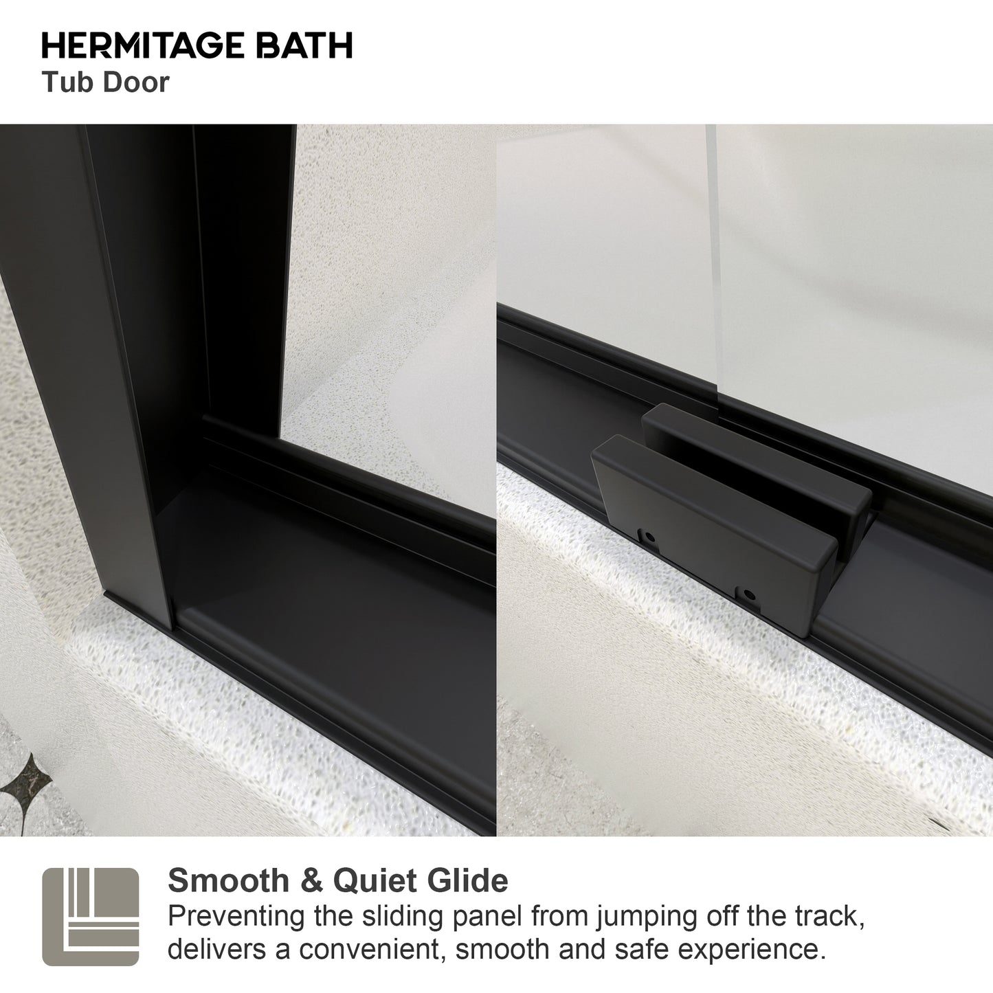 Akoasm 60 in. W x 56 in. H Sliding Bath Tub Door in Semi Frameless with Clear Glass