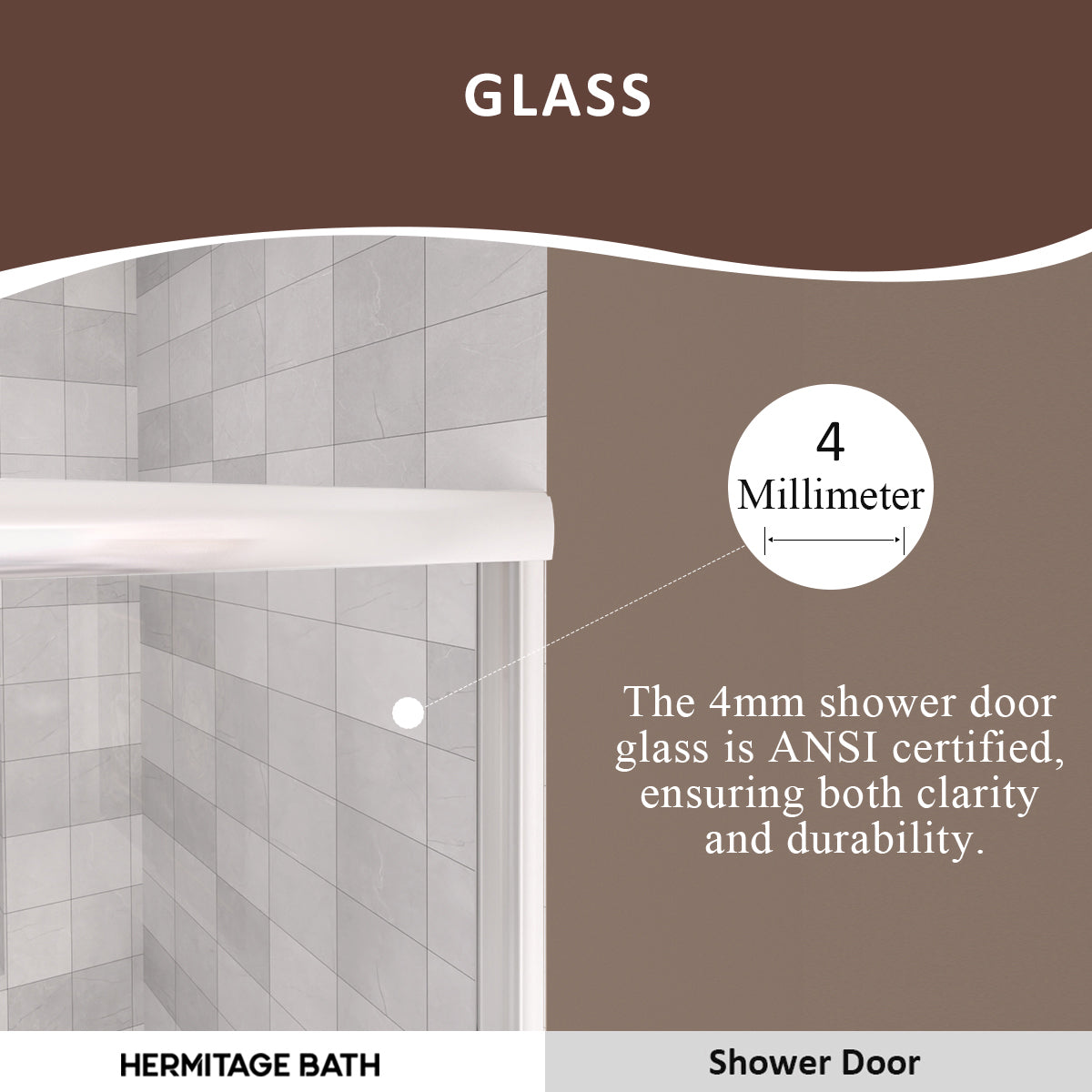 Vitra 59 in. W x 56 in. H Sliding Framed Tub Door in Chrome Finish with Clear Glass