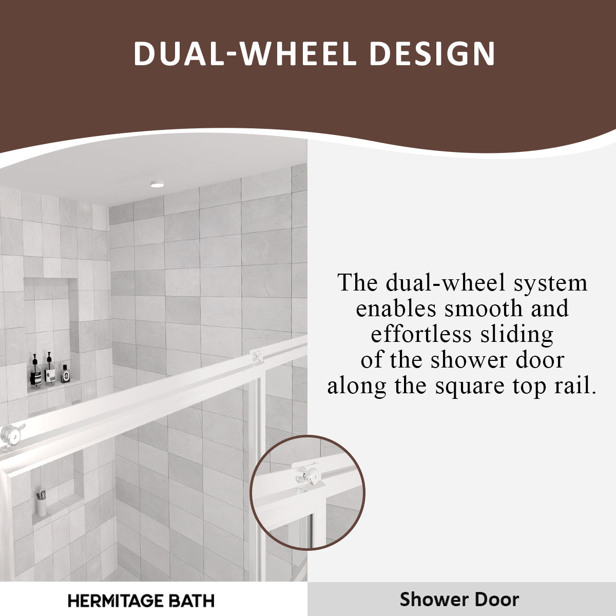 Vitra 59 in. W x 56 in. H Sliding Framed Tub Door in Chrome Finish with Clear Glass