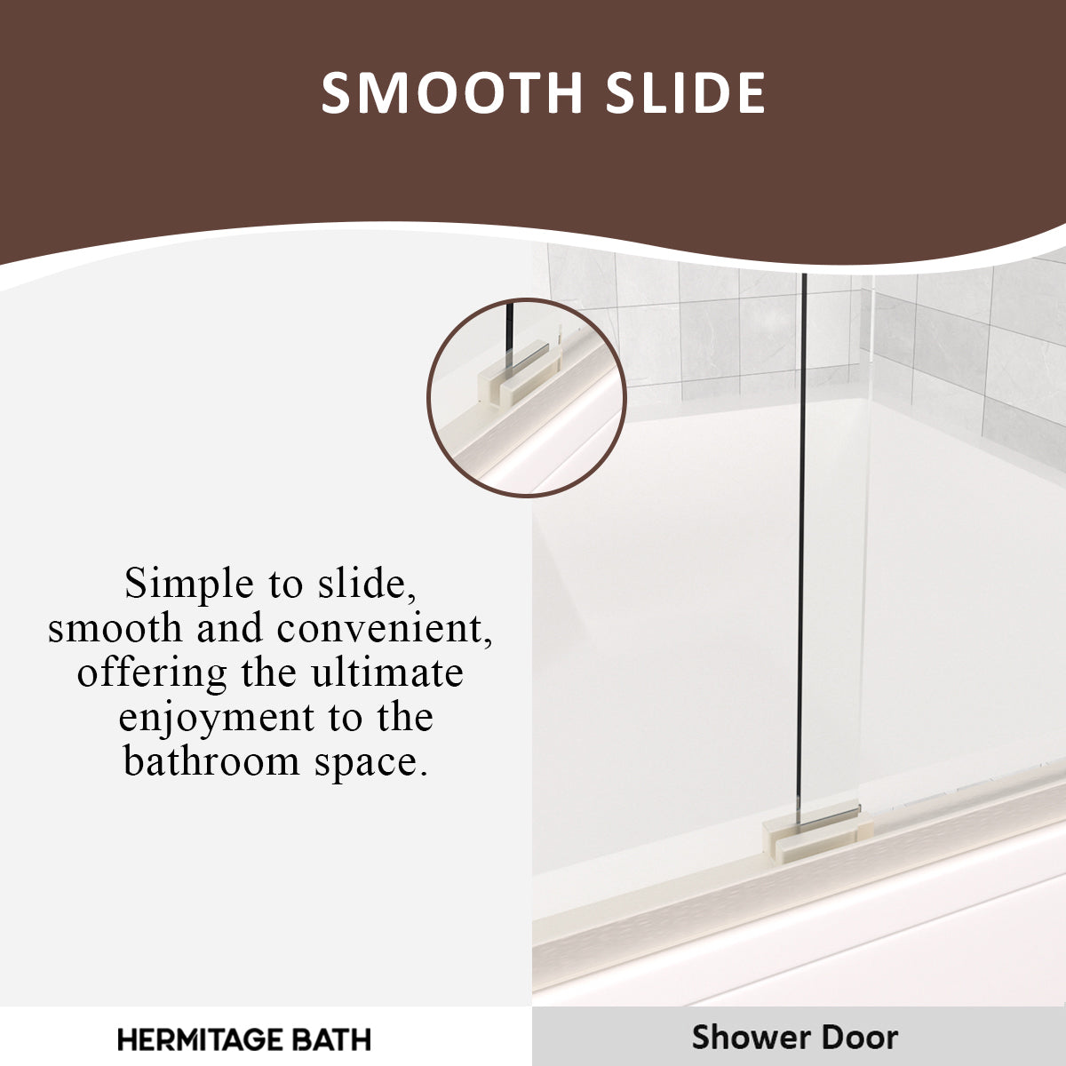 Nepti 60 in. W x 56 in. H Sliding Semi Frameless Tub Door with Clear Glass