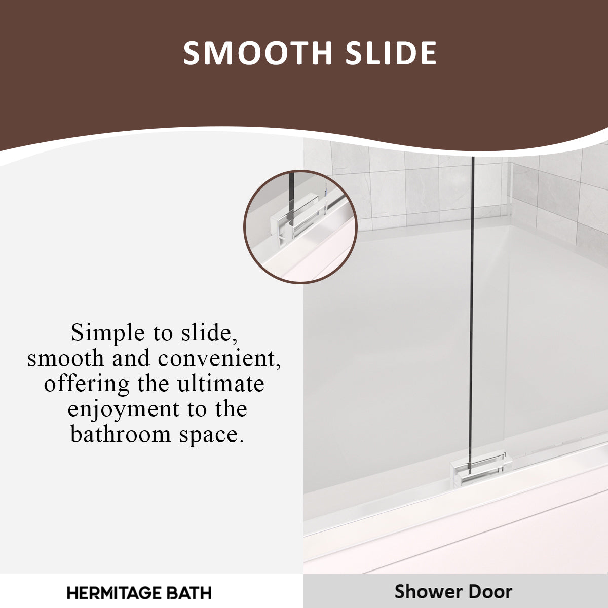 60 in. W x 56 in. H Sliding Semi Frameless Tub Door with Clear Glass