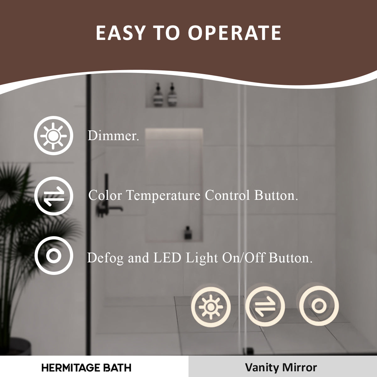 Spring 42 in. W x 24 in. H Rectangular Frameless LED Wall Bathroom Vanity Mirror