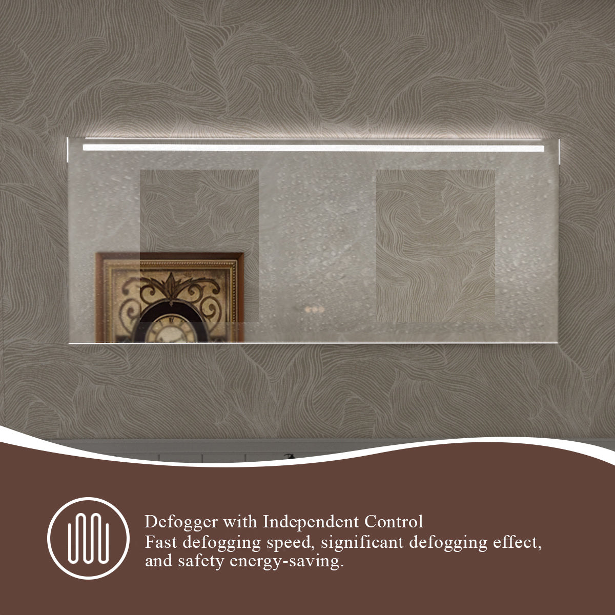 Spring 42 in. W x 24 in. H Rectangular Frameless LED Wall Bathroom Vanity Mirror