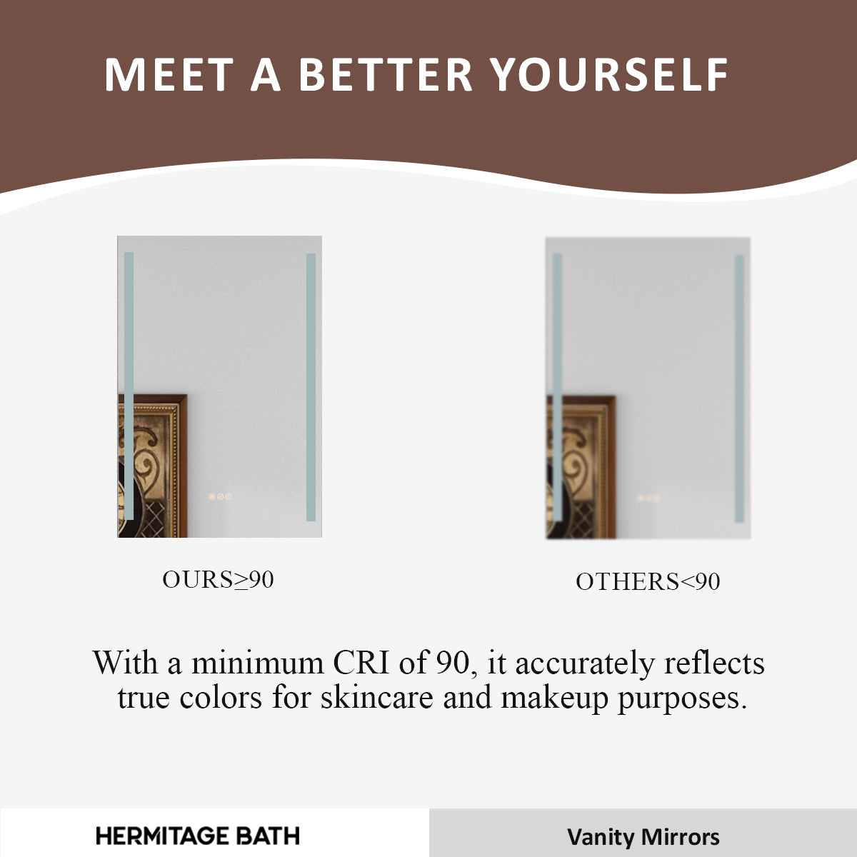 S Spring 24 in. W x 36 in. H Rectangular Frameless LED Wall Bathroom Vanity Mirror