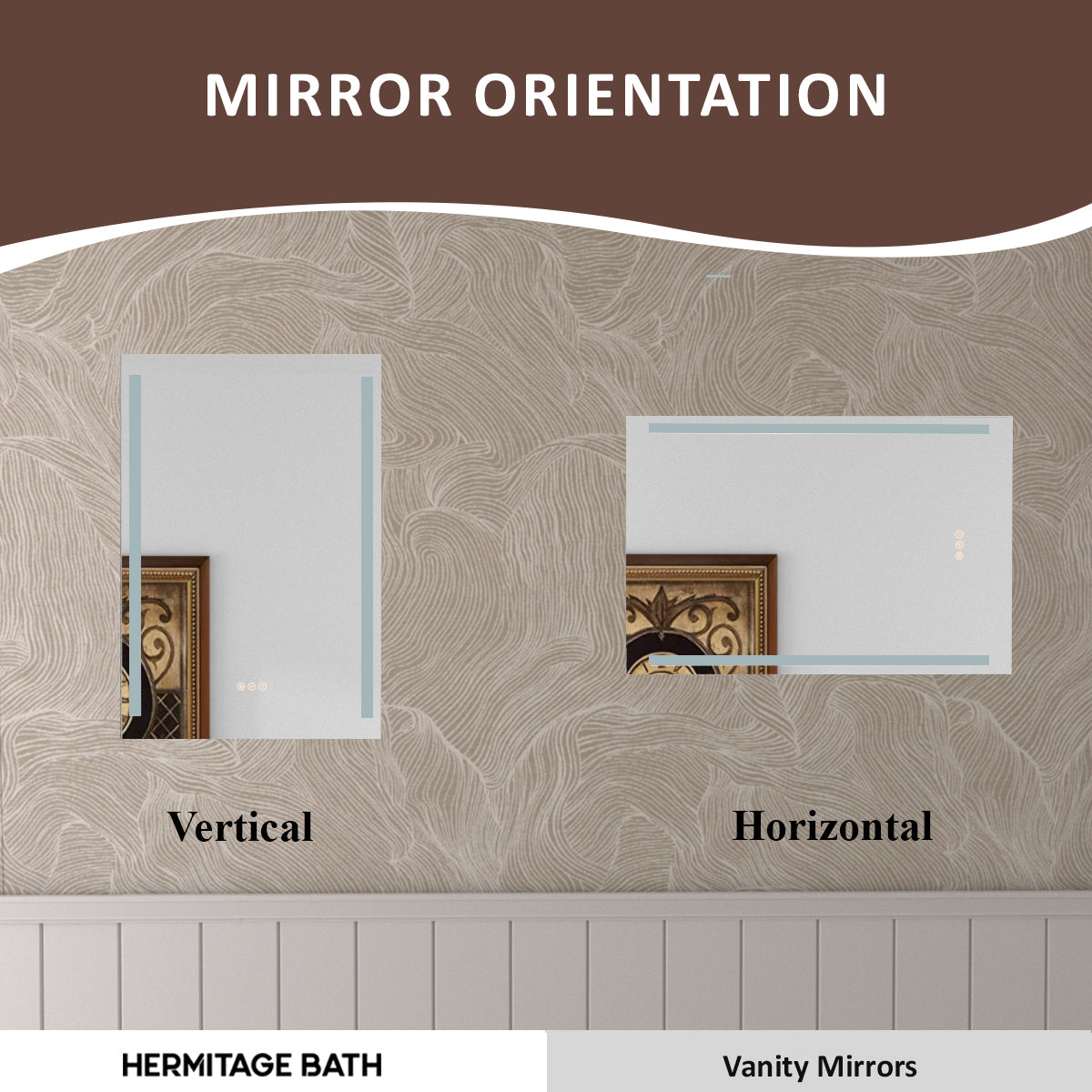 S Spring 24 in. W x 36 in. H Rectangular Frameless LED Wall Bathroom Vanity Mirror