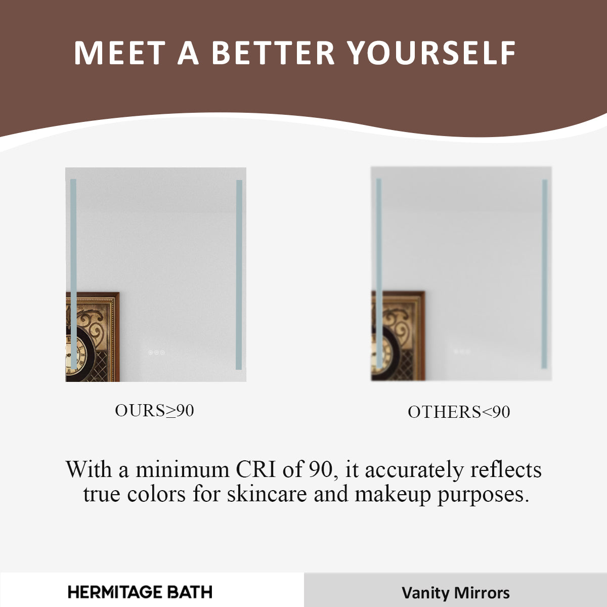 S Spring 24 in. W x 36 in. H Rectangular Frameless LED Wall Bathroom Vanity Mirror