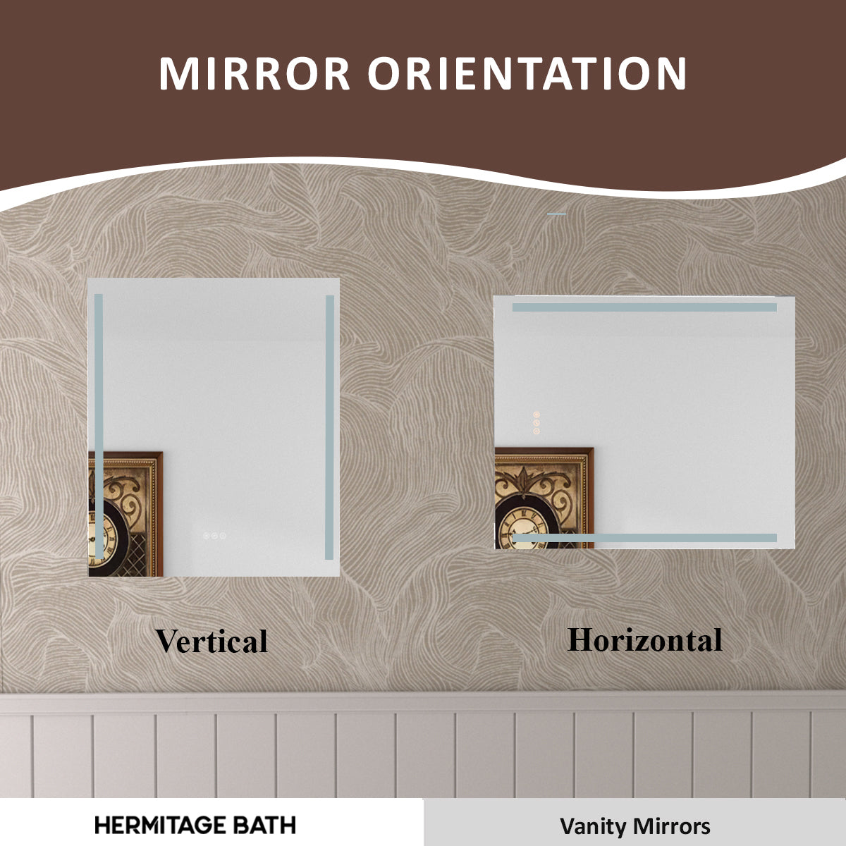 S Spring 24 in. W x 36 in. H Rectangular Frameless LED Wall Bathroom Vanity Mirror