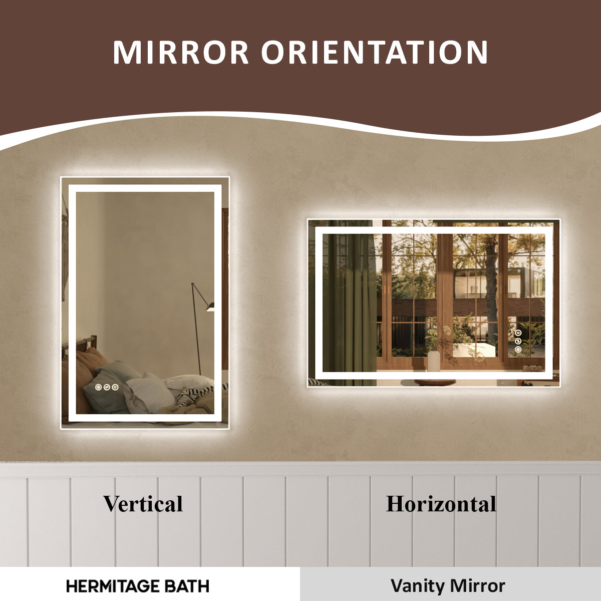 Spring Rectangular Frameless LED Wall Bathroom Vanity Mirror