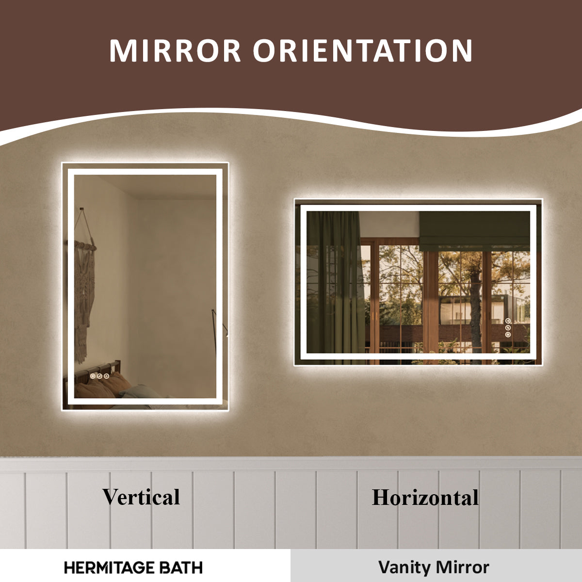 Spring Frameless LED Vanity Mirror - Available in 30x36 in. & Other Sizes