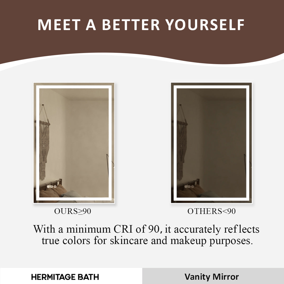Spring Frameless LED Vanity Mirror - Available in 30x36 in. & Other Sizes