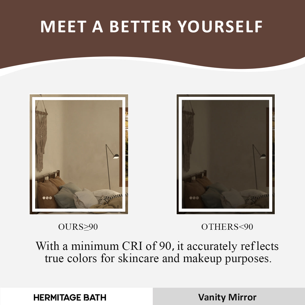 Spring Frameless LED Vanity Mirror - Available in 30x36 in. & Other Sizes