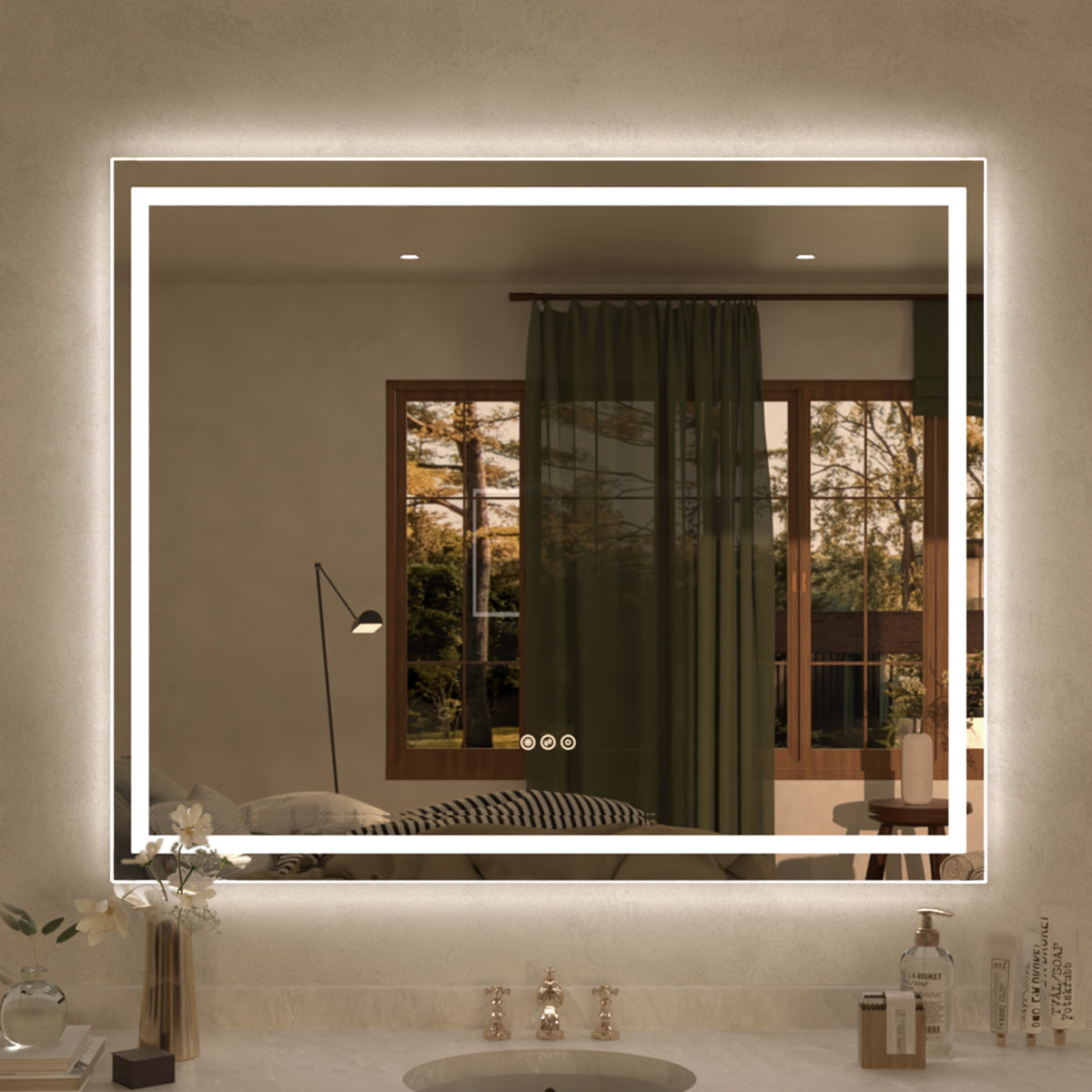Spring Frameless LED Vanity Mirror - Available in 30x36 in. & Other Sizes