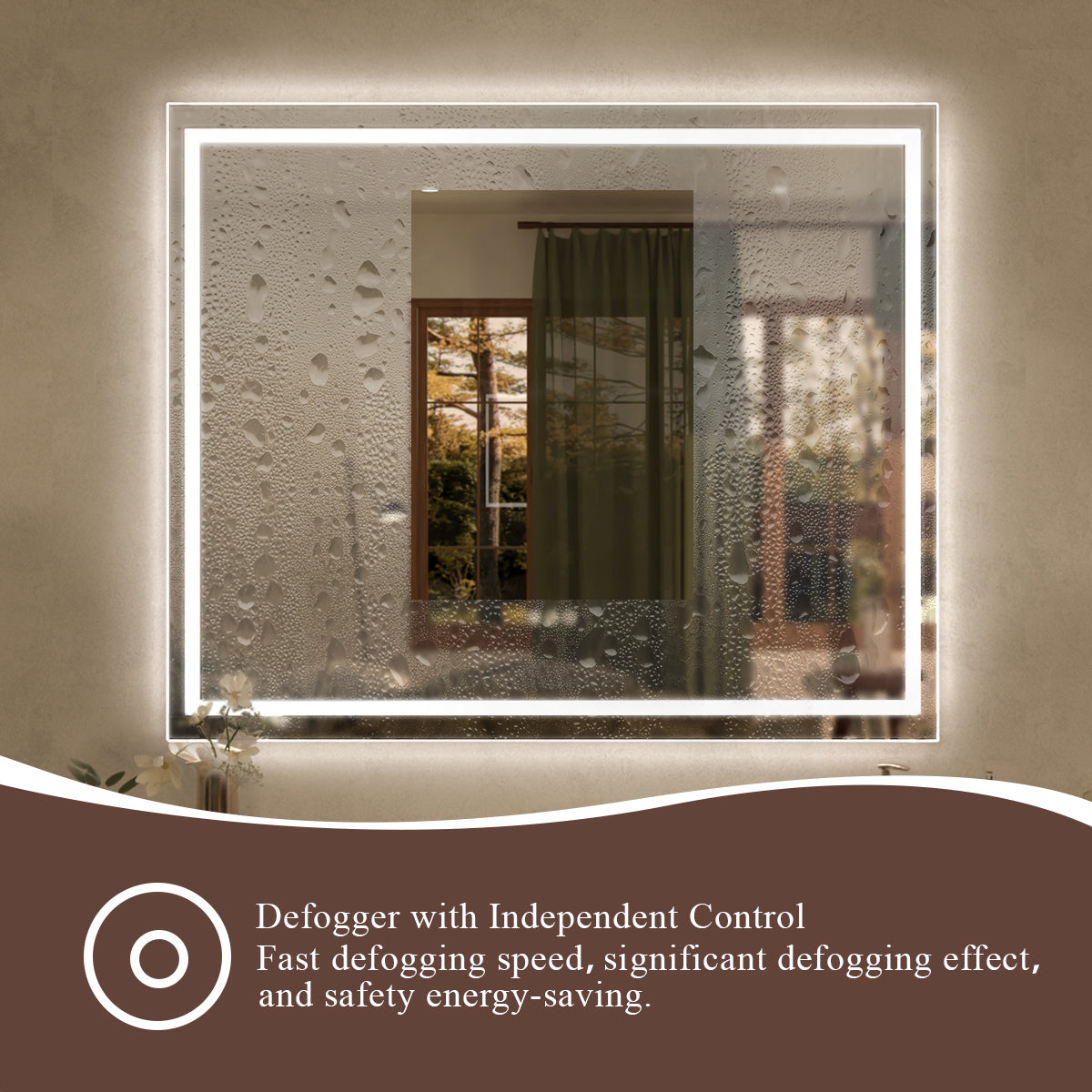 Spring Frameless LED Vanity Mirror - Available in 30x36 in. & Other Sizes