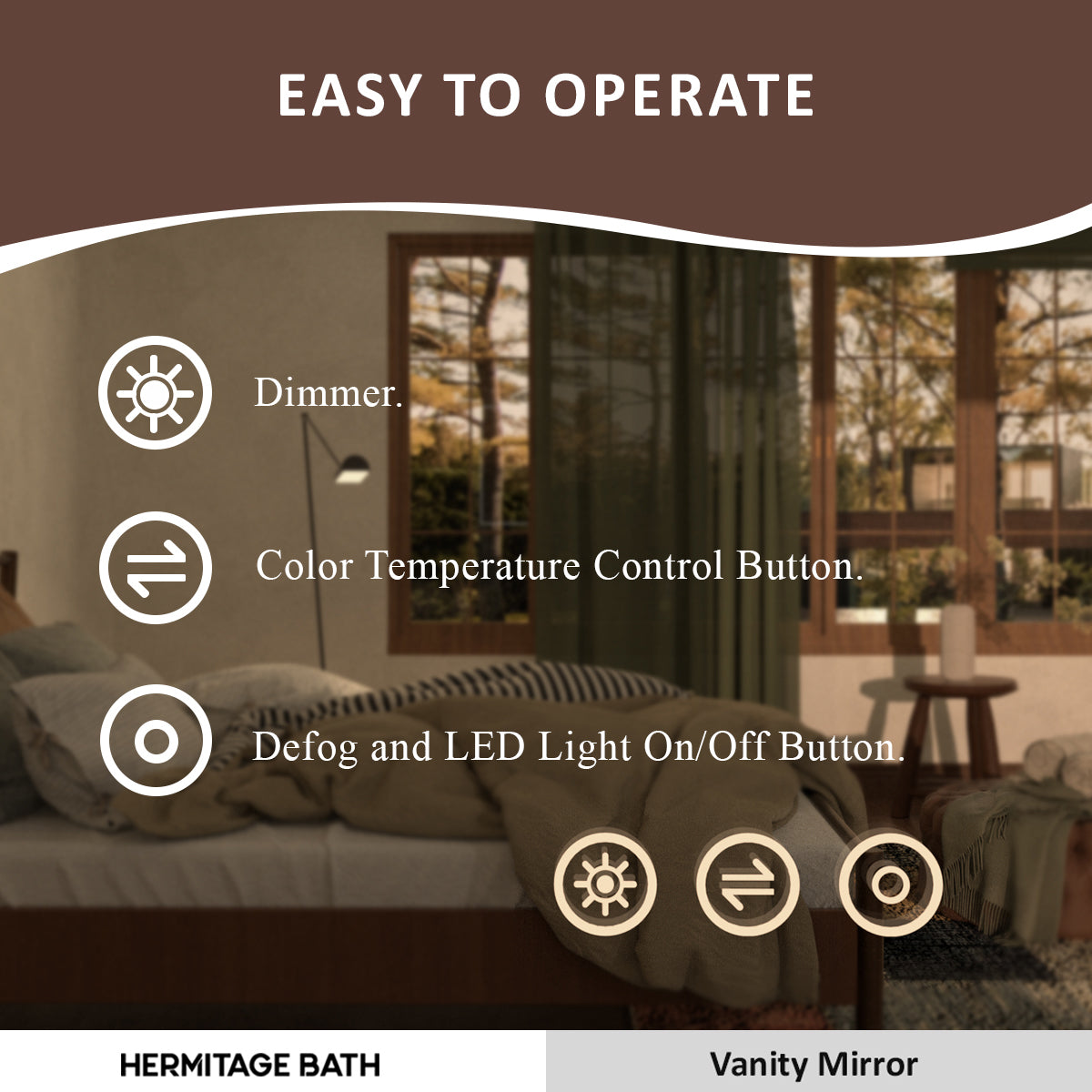 Spring Rectangular Frameless LED Wall Bathroom Vanity Mirror