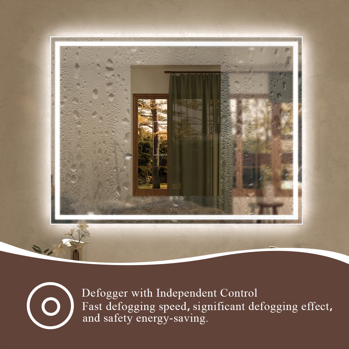Spring Frameless LED Vanity Mirror - Available in 30x36 in. & Other Sizes