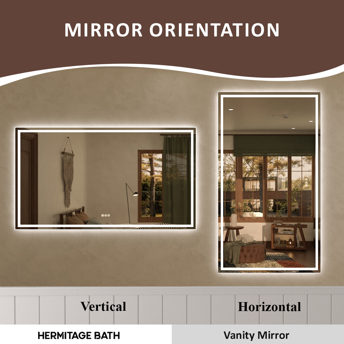 Spring Frameless LED Vanity Mirror - Available in 30x36 in. & Other Sizes