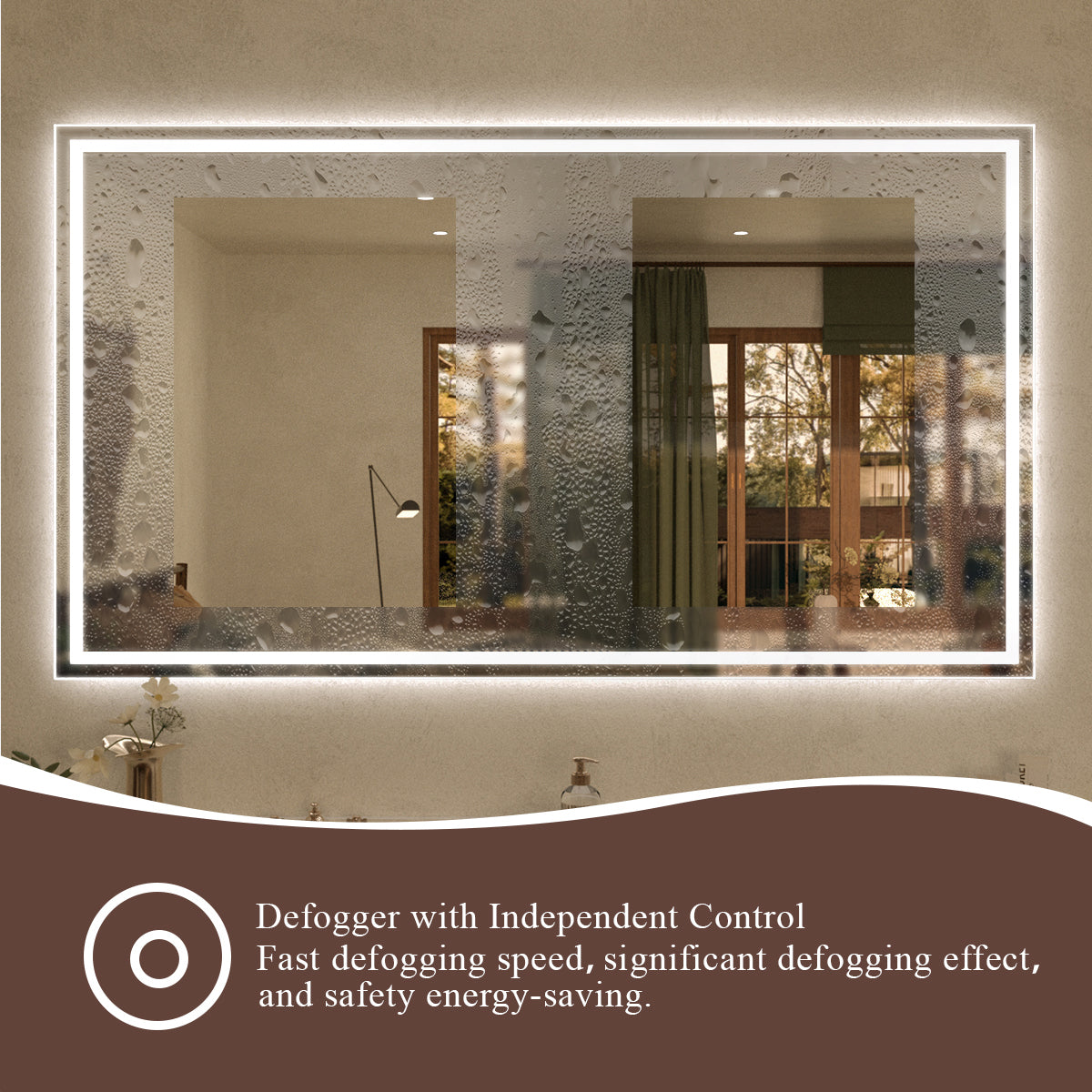 Spring Frameless LED Vanity Mirror - Available in 30x36 in. & Other Sizes
