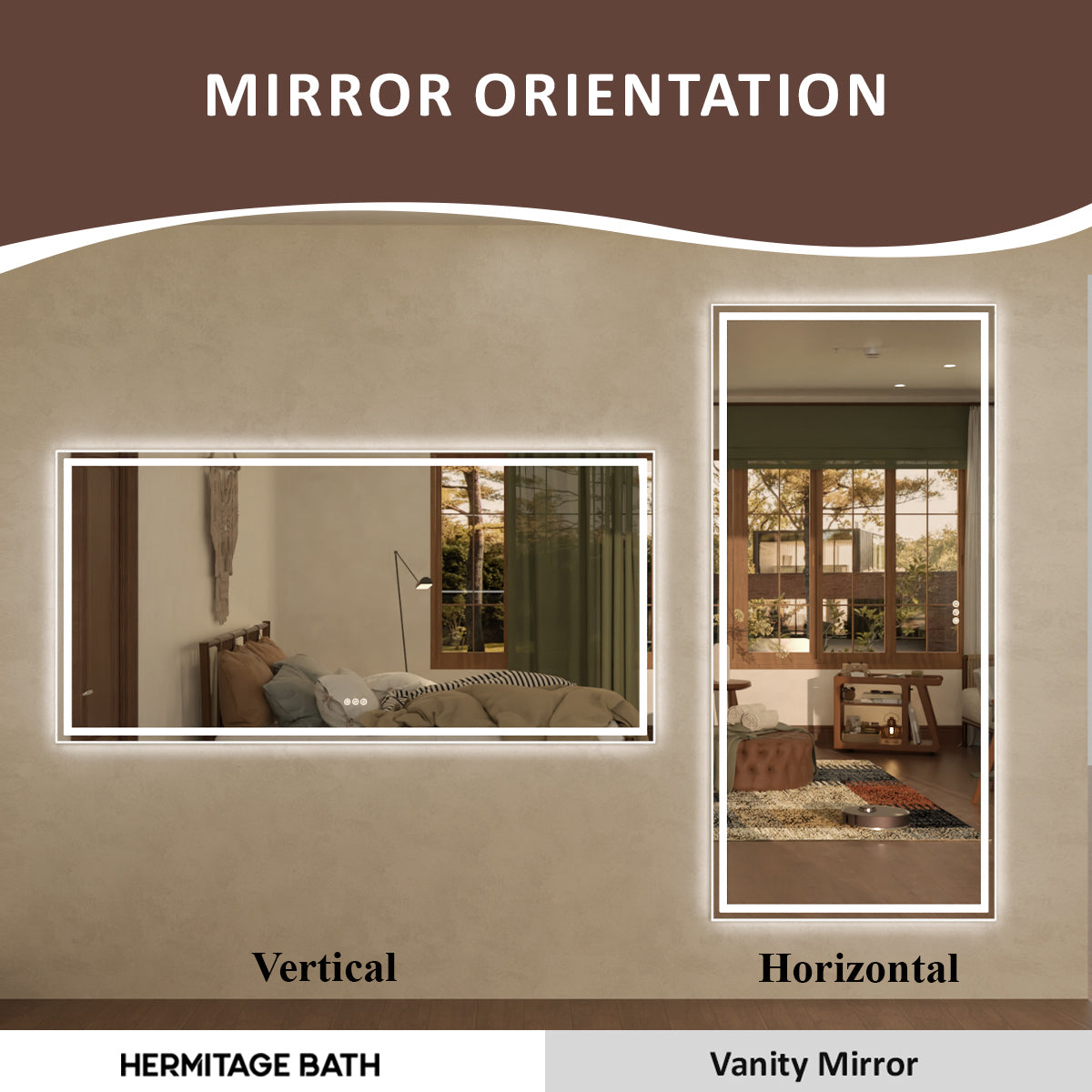 Spring Frameless LED Vanity Mirror - Available in 30x36 in. & Other Sizes